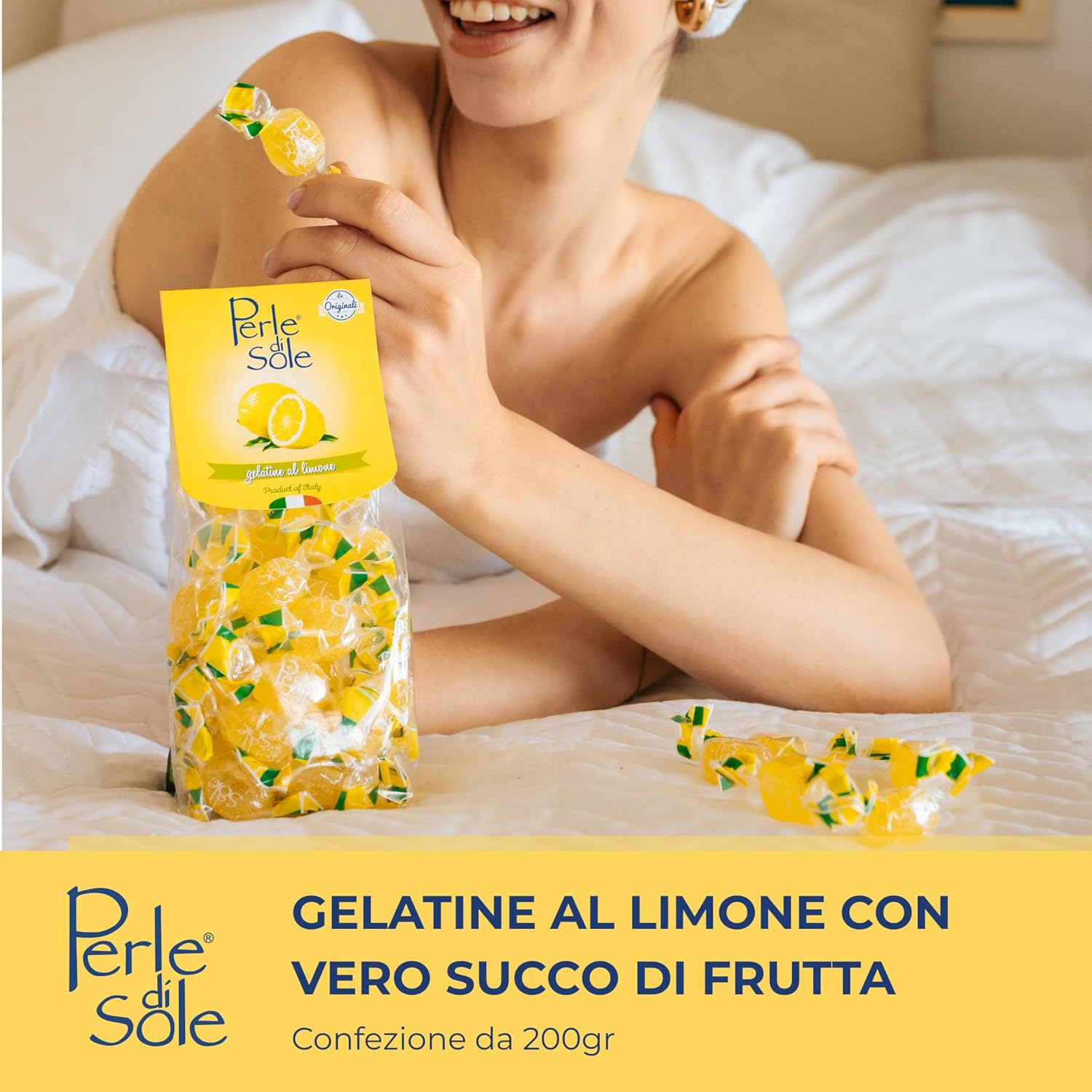 Thumbnail 2 de Perle di Sole Gelatine al Limone con vero succo di frutta, senza glutine, 200 g