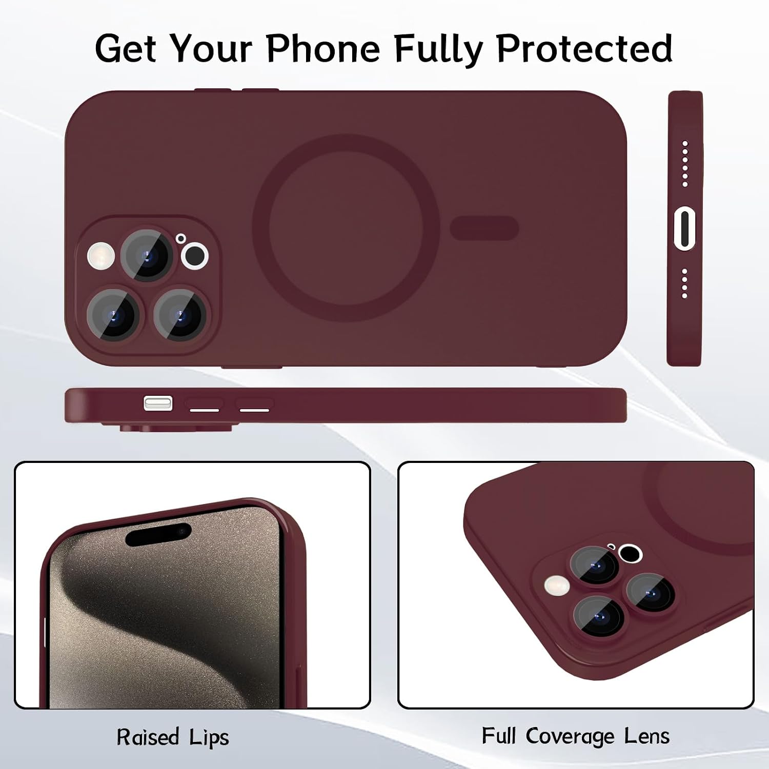Detalle 1 de ankofave Magnetic iPhone 15 Pro Max Case 6.7" 🍎