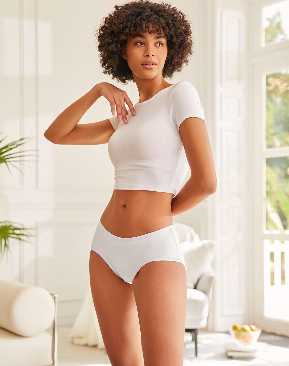 Detalle de INNERSY Hipster Unterhosen Damen 6er Pack