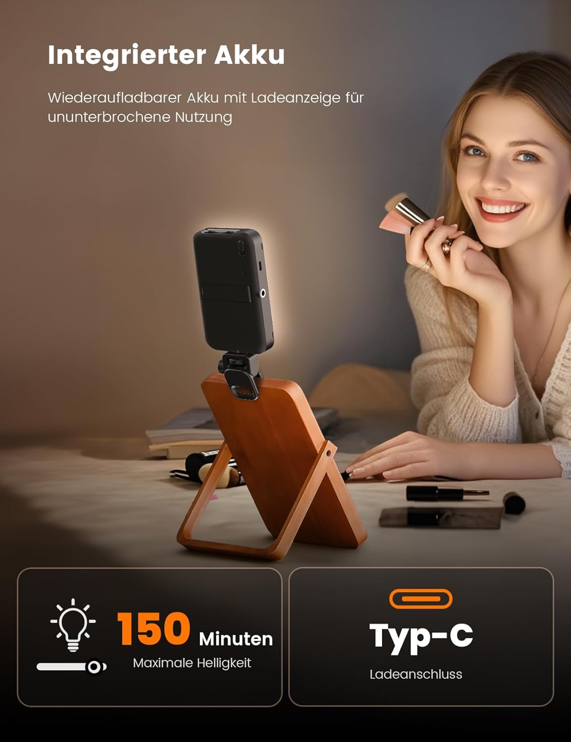 Thumbnail 5 de ANXRE Selfie Licht 96 LEDs – Clip-Fill für Handy