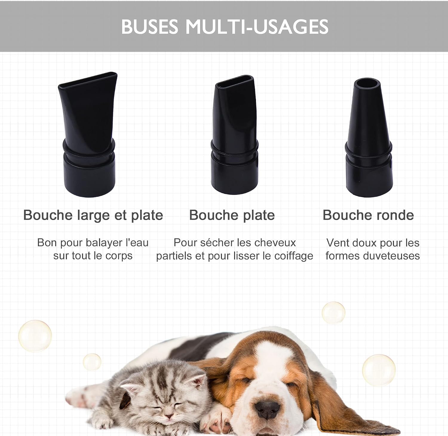 Detalle 2 de HOMCOM PawHut 2800 W sèche-poils professionnel