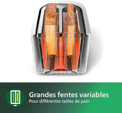 Thumbnail 5 de Philips Daily HD2581/00, grille-pain 2 fentes larges, 8 réglages, 830 W