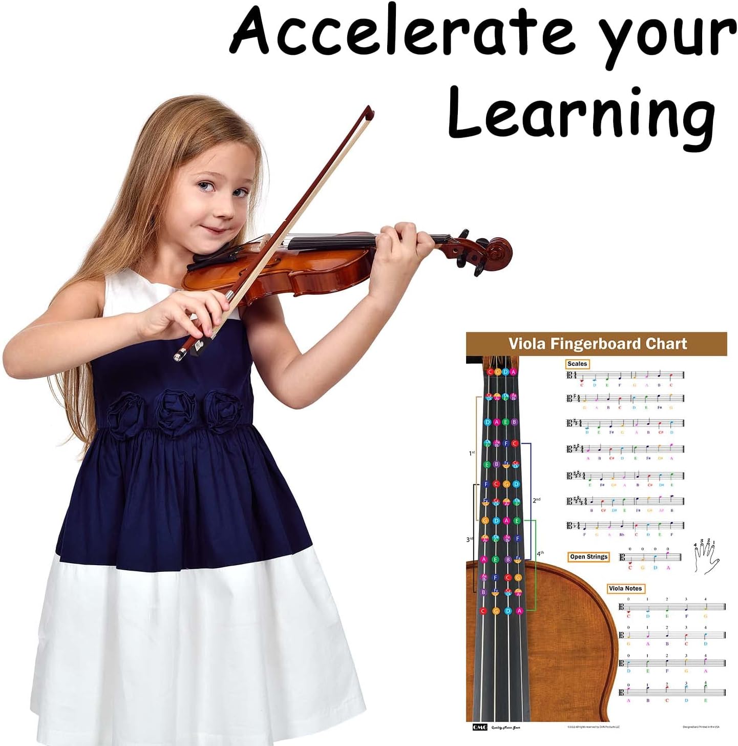 Detalle de Viola fingering chart, 11 × 17 inches