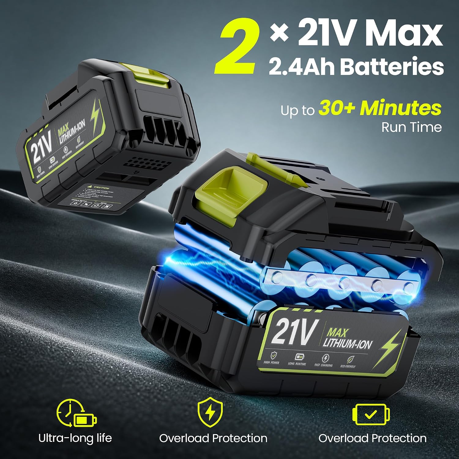 Detalle de Wanvzo Cordless Leaf Blower, 21V