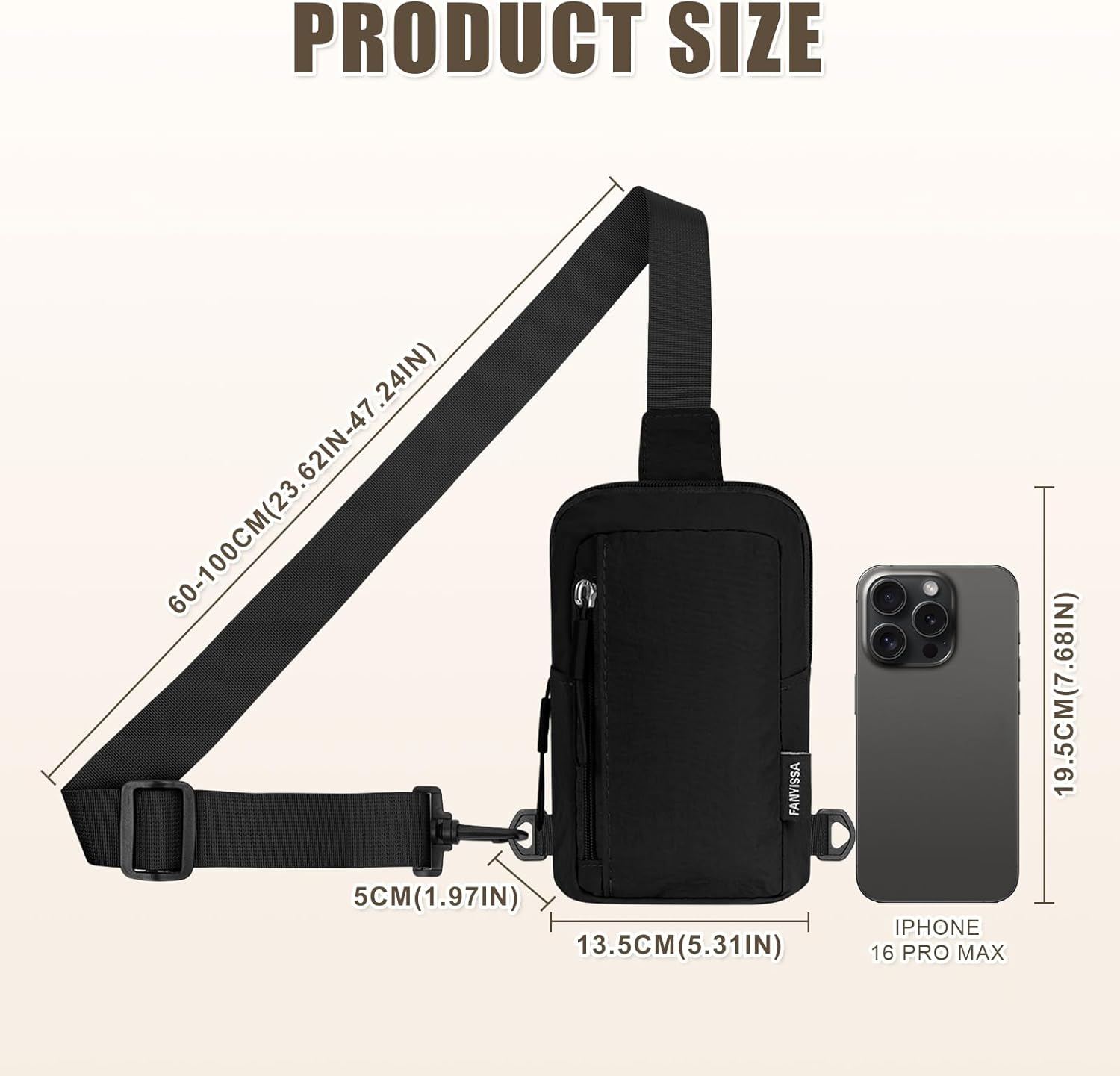 Thumbnail 2 de Flintronic Sac à Bandoulière Étanche – Sac de poitrine/slings pour homme et voyage