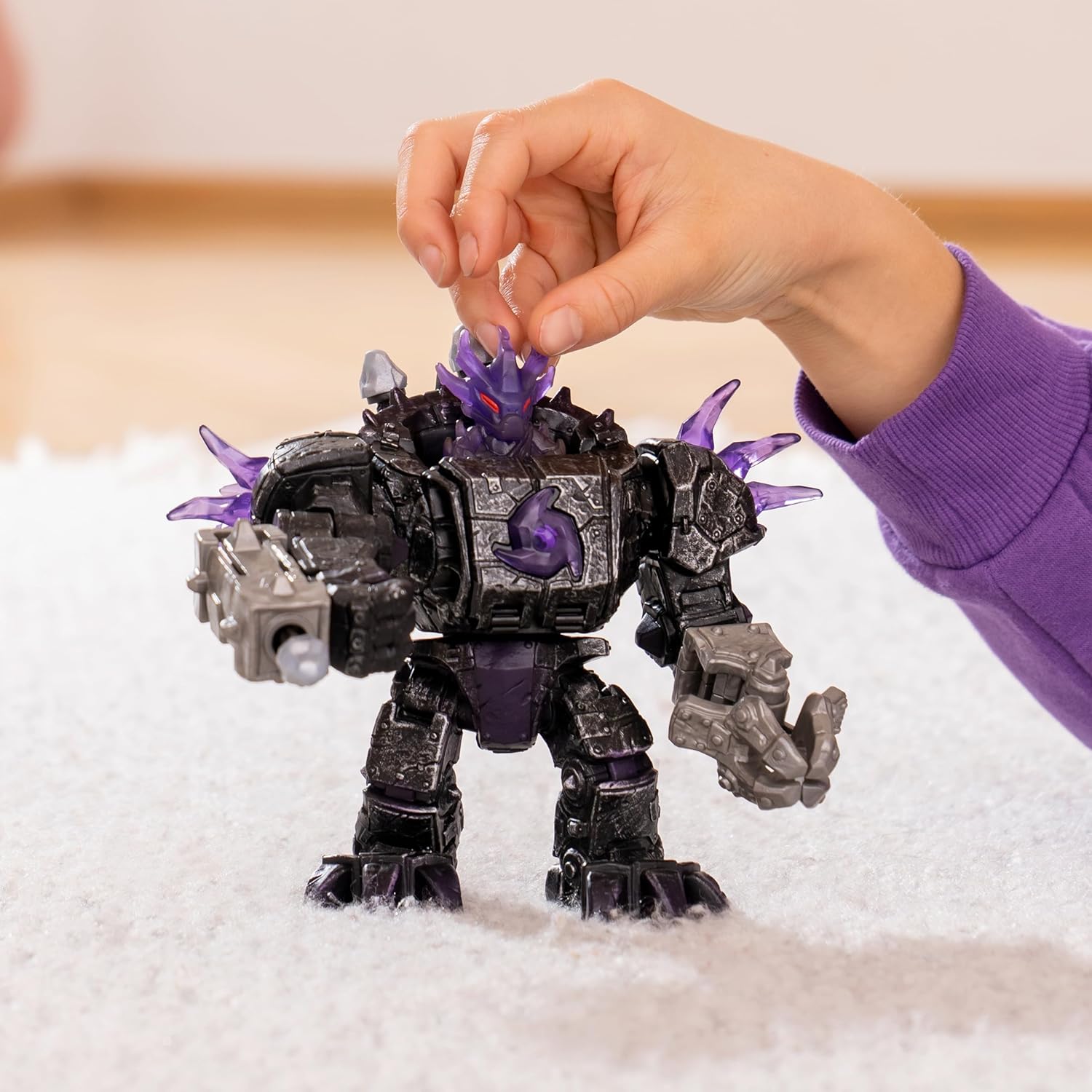 Detalle 2 de SCHLEICH Eldrador Schatten Master-Roboter 42557 mit Mini Creature 17 Teile