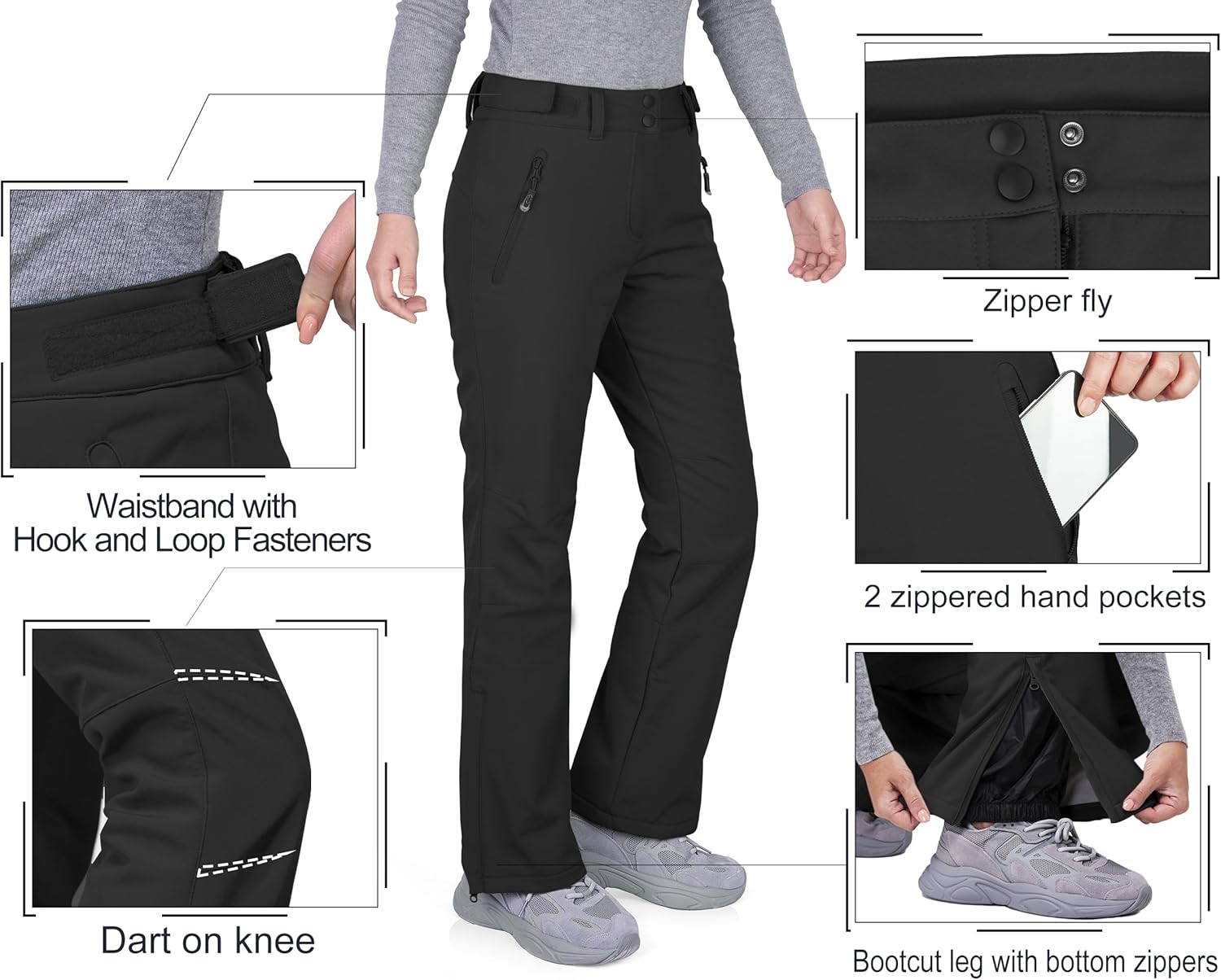 Thumbnail 4 de 33,000ft Women's Ski Pants 33,000ft Waterproof Ski Trousers
