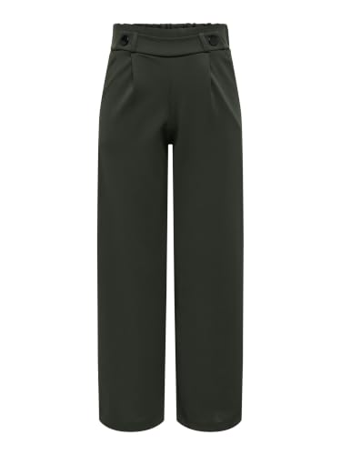 Detalle de JDY Damen Jdygeggo New Long Pant Jrs Noos Hose – Peat/Detail: Schwarzknöpfe, Größe M / EU 34L