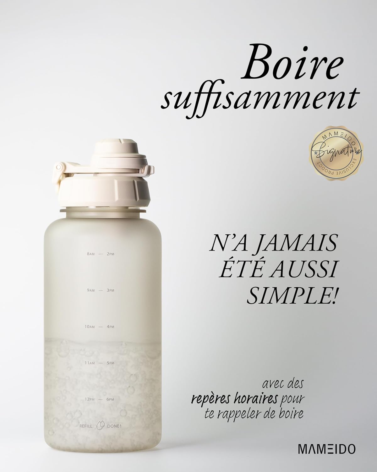 Detalle 2 de Gourde avec paille 1 l MAMEIDO