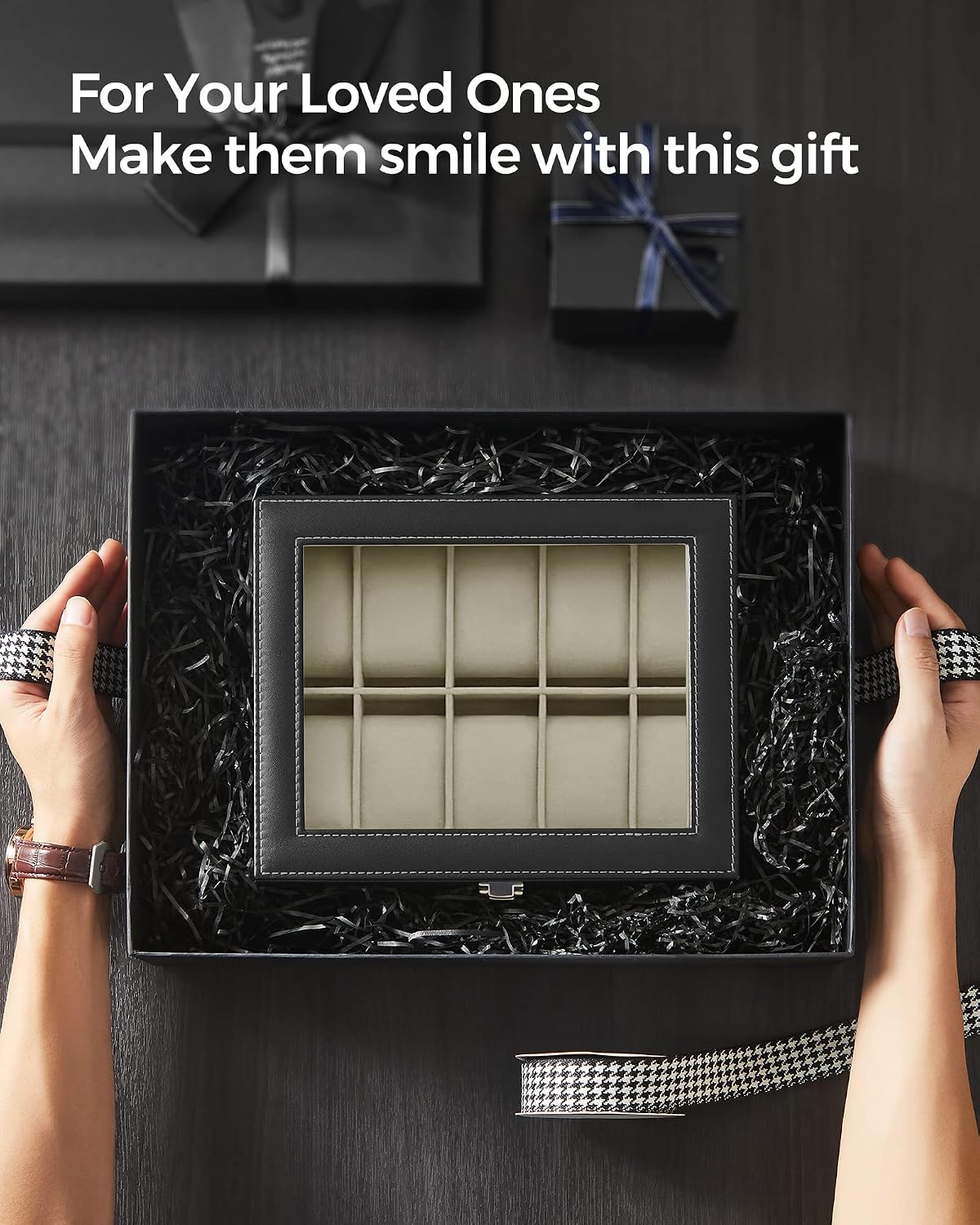 Thumbnail 6 de SONGMICS BRIDIE Collection JWB010 Watch Box, 10 Slots and Glass Lid