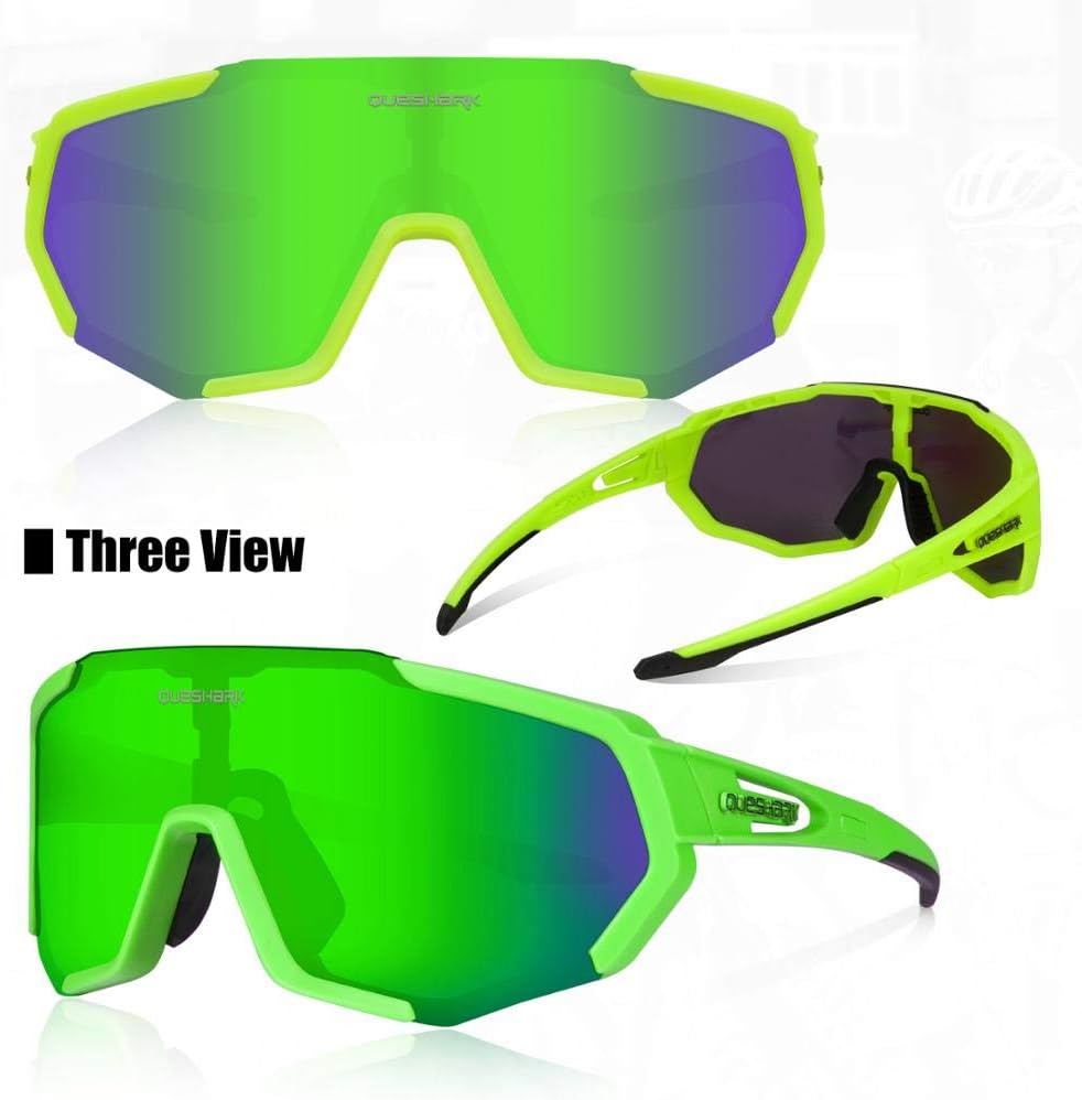 Thumbnail 1 de Queshark Occhiali da Ciclismo Polarizzati con Lenti Intercambiabili TR90 – Unisex