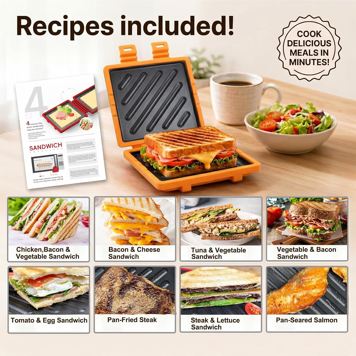 Thumbnail 5 de Microwave Sandwich Maker with Nonstick Plates