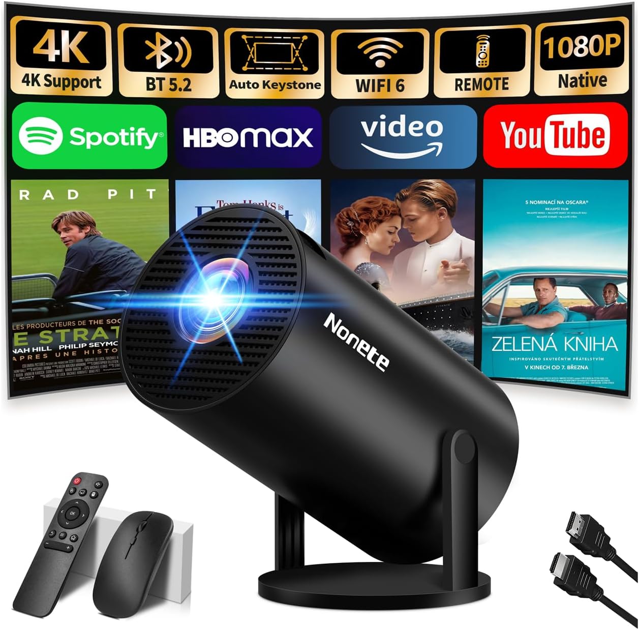 Detalle de Proiettore 1080P portatile Mini 4K 📽