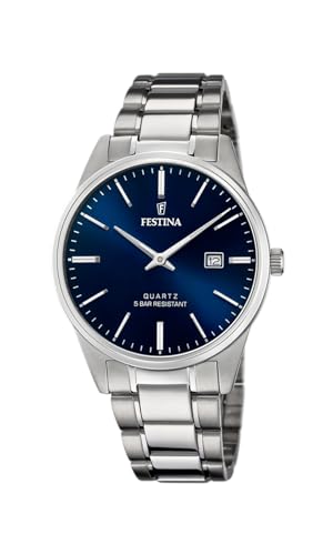 Festina Orologio Uomo Analogico in Acciaio Inossidabile 316L Argentato