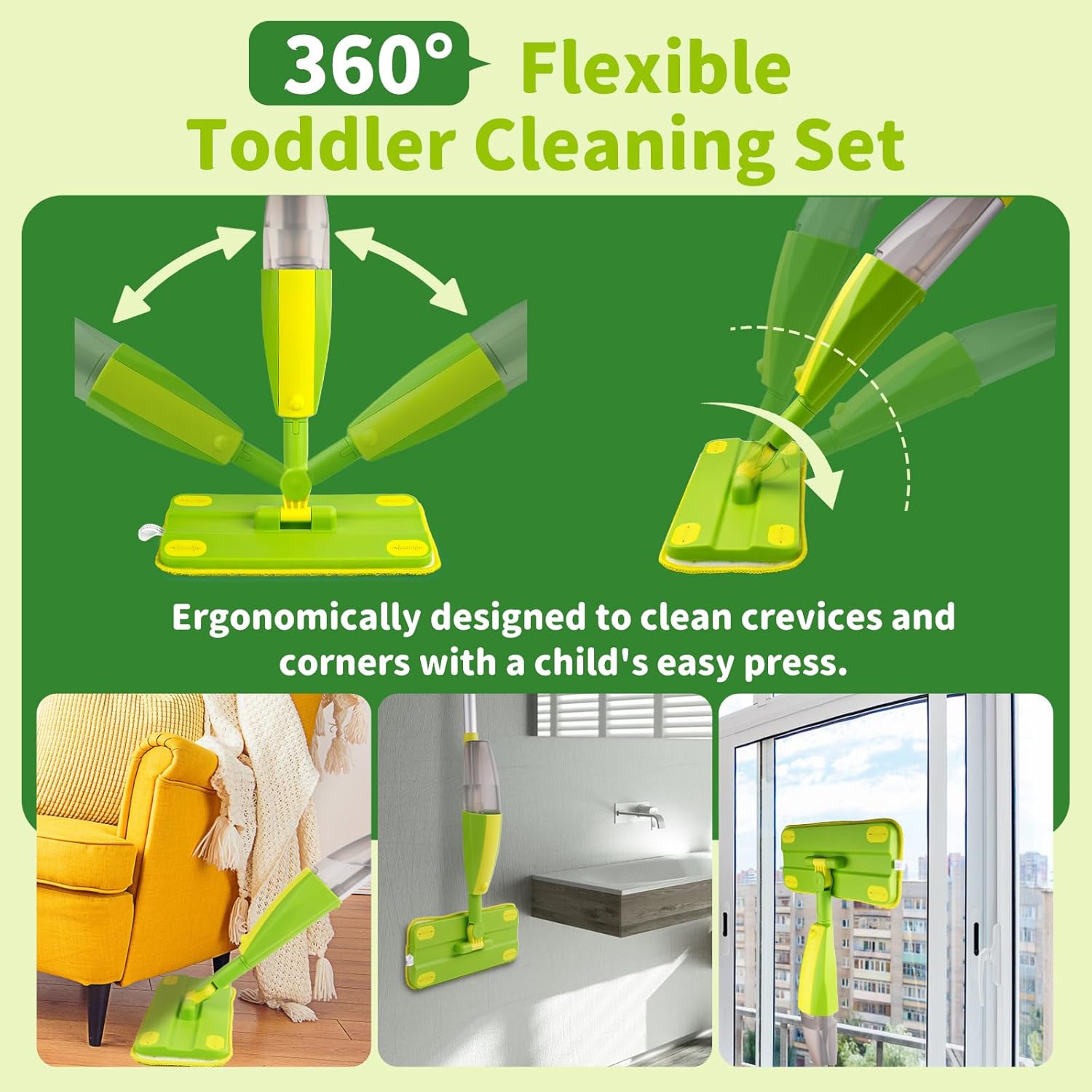 Thumbnail 4 de Lullulii Kids Spray Mop 1-piece toddler set