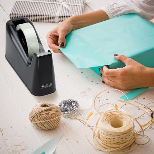Thumbnail 6 de Rapesco 1540 Heavy Duty Tape Dispenser 500 with 2 Clear Tape Rolls – Black