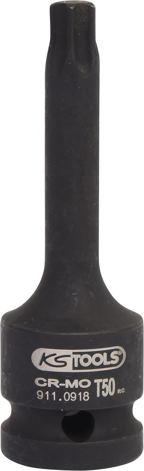 Detalle de KS Tools 911.0918 lång kraftbits-hylsa Torx T50, 1/2 tum