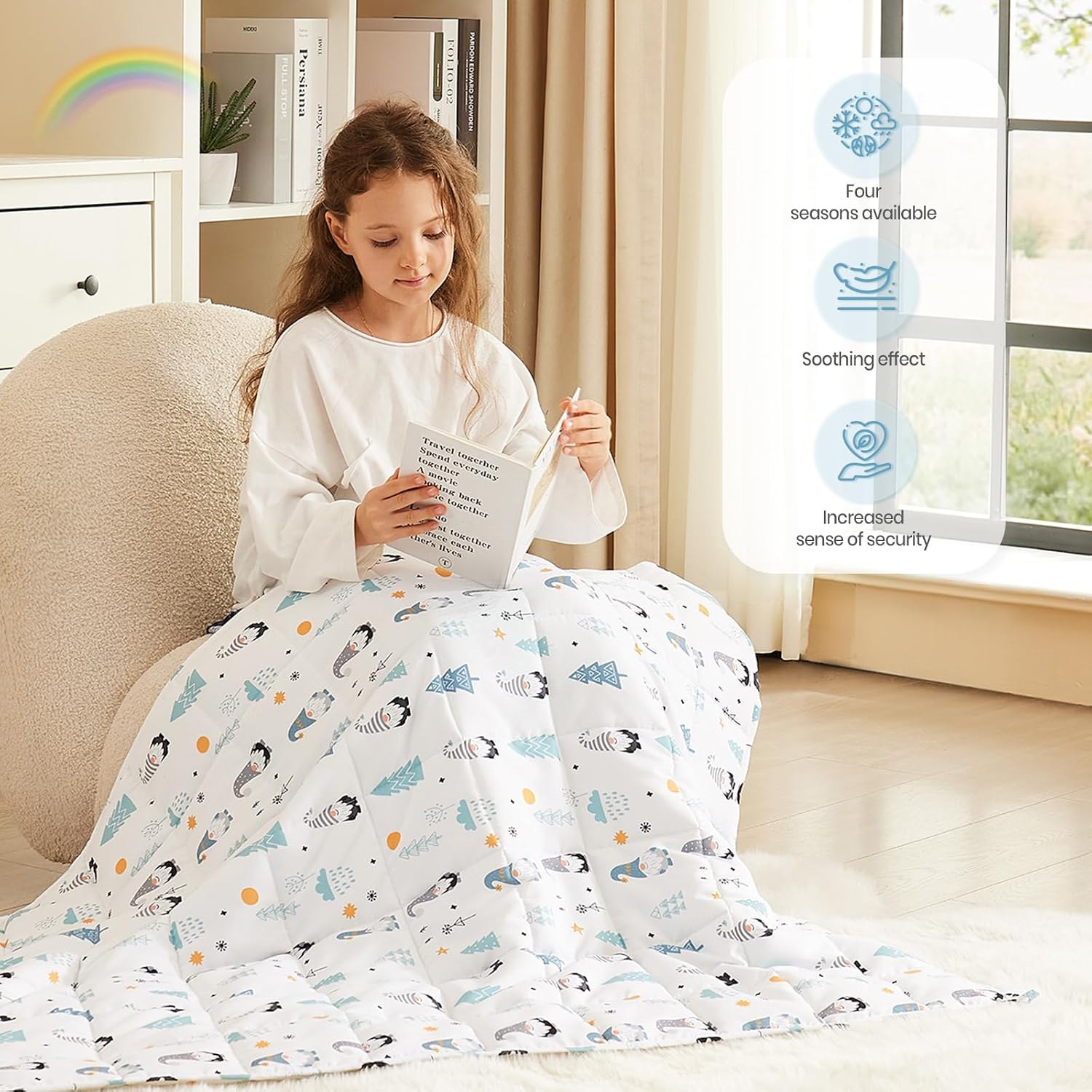 Detalle de HOSUKKO Weighted Blanket 10 lb