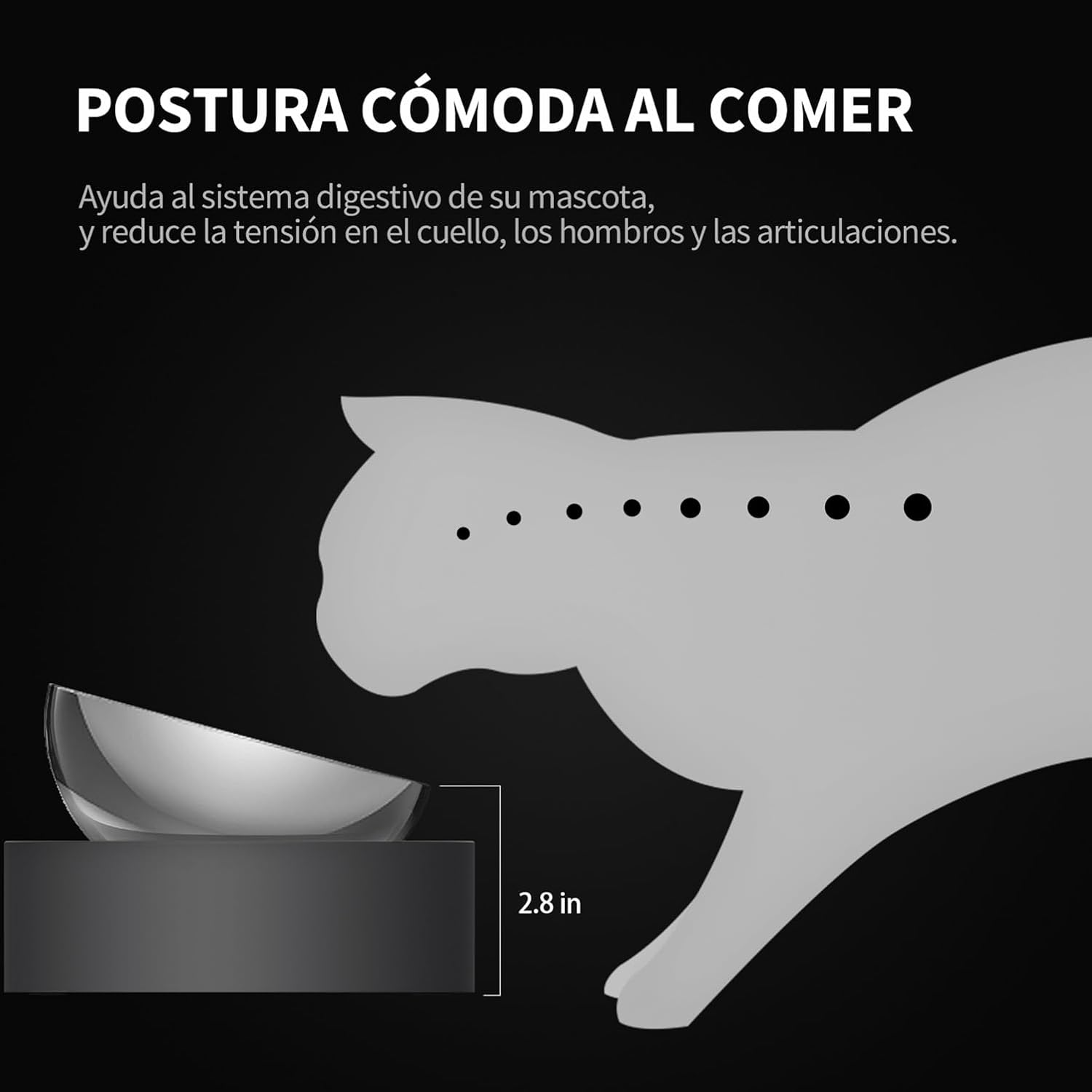 Detalle 2 de PETKIT CYBERTAIL cuenco elevado 13,7 cm