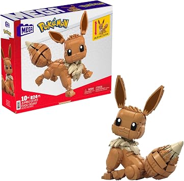 Detalle de Mega Pokémon Pokébola Jumbo Eevee - Figura de Construcción 824 Piezas