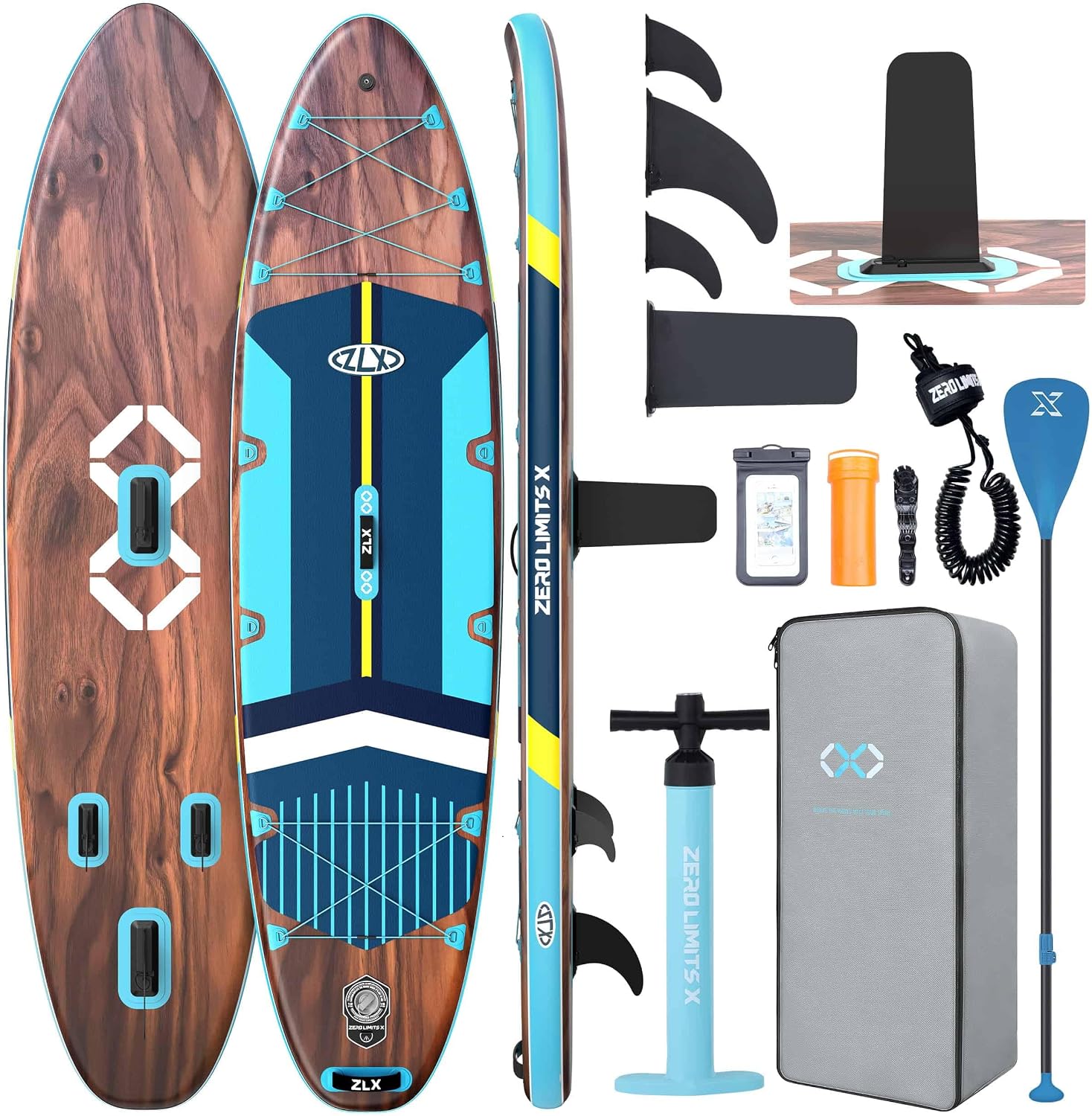 Detalle de ZLX 11'6" x 35" Inflatable Paddle Board — Extra-W Wide Stability for All Skill Levels