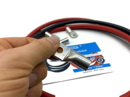 Detalle de eXODA Cavo Batteria 2m 50mm² Rosso/Nero con 4 Terminali M8