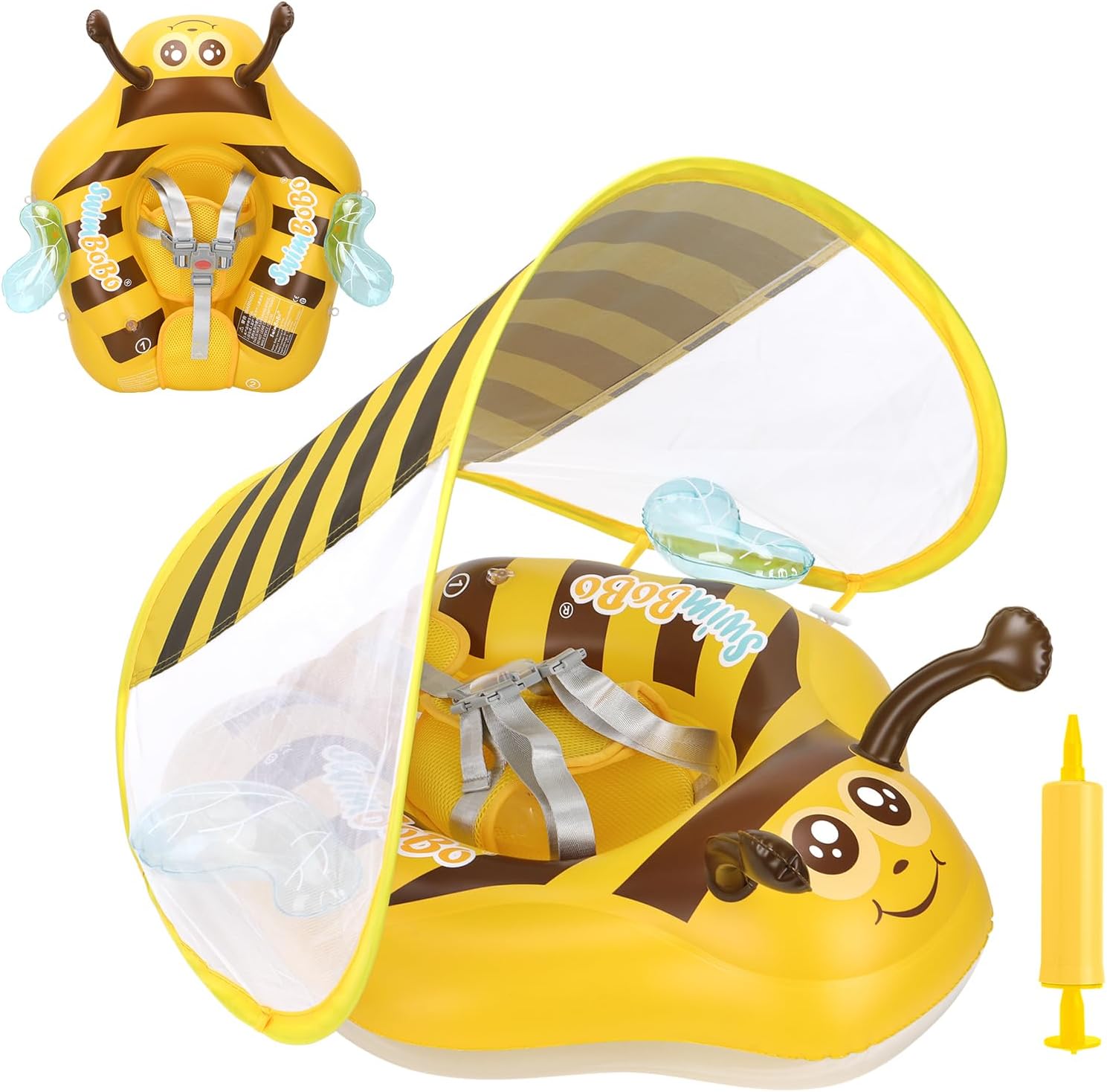 Thumbnail 6 de Free Swimming Baby Inflatable Pool Float with Sun Canopy (3–36 Months)