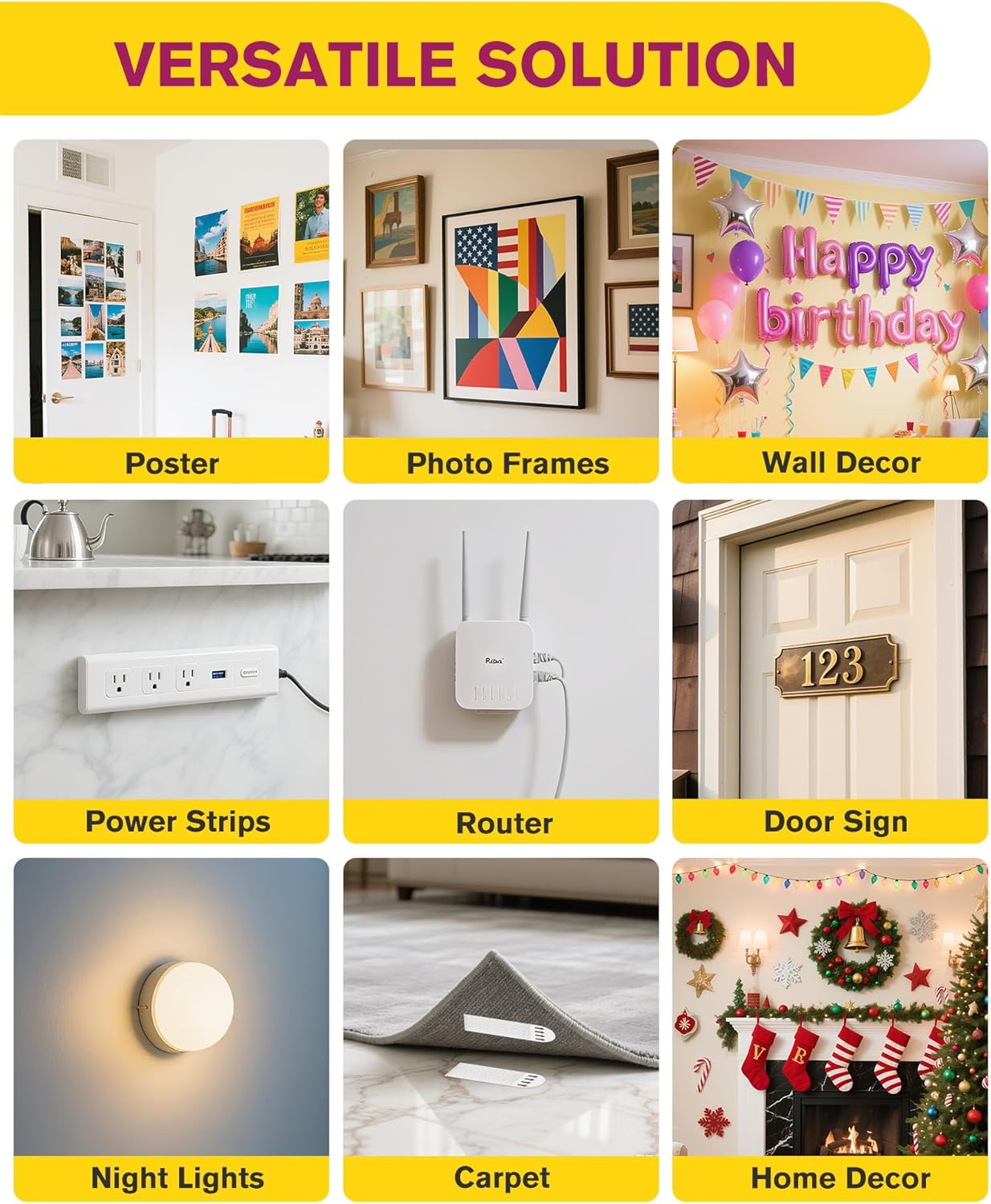Thumbnail 2 de Emitever Picture Hanging Strips 20 Pairs for Frames 🖼