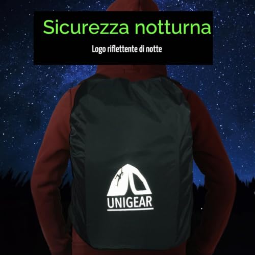 Detalle 2 de Unigear Coprizaino Antipioggia: protezione leggera e regolabile per ogni zaino