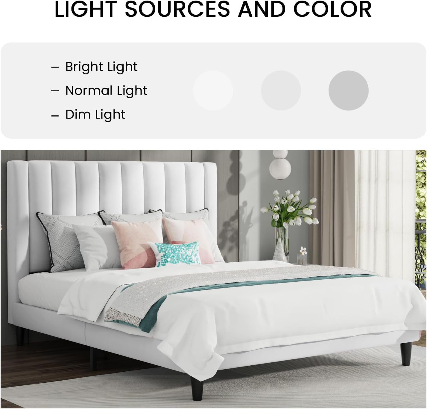 Detalle 2 de SHA CERLIN Full Bed Frame, Velvet