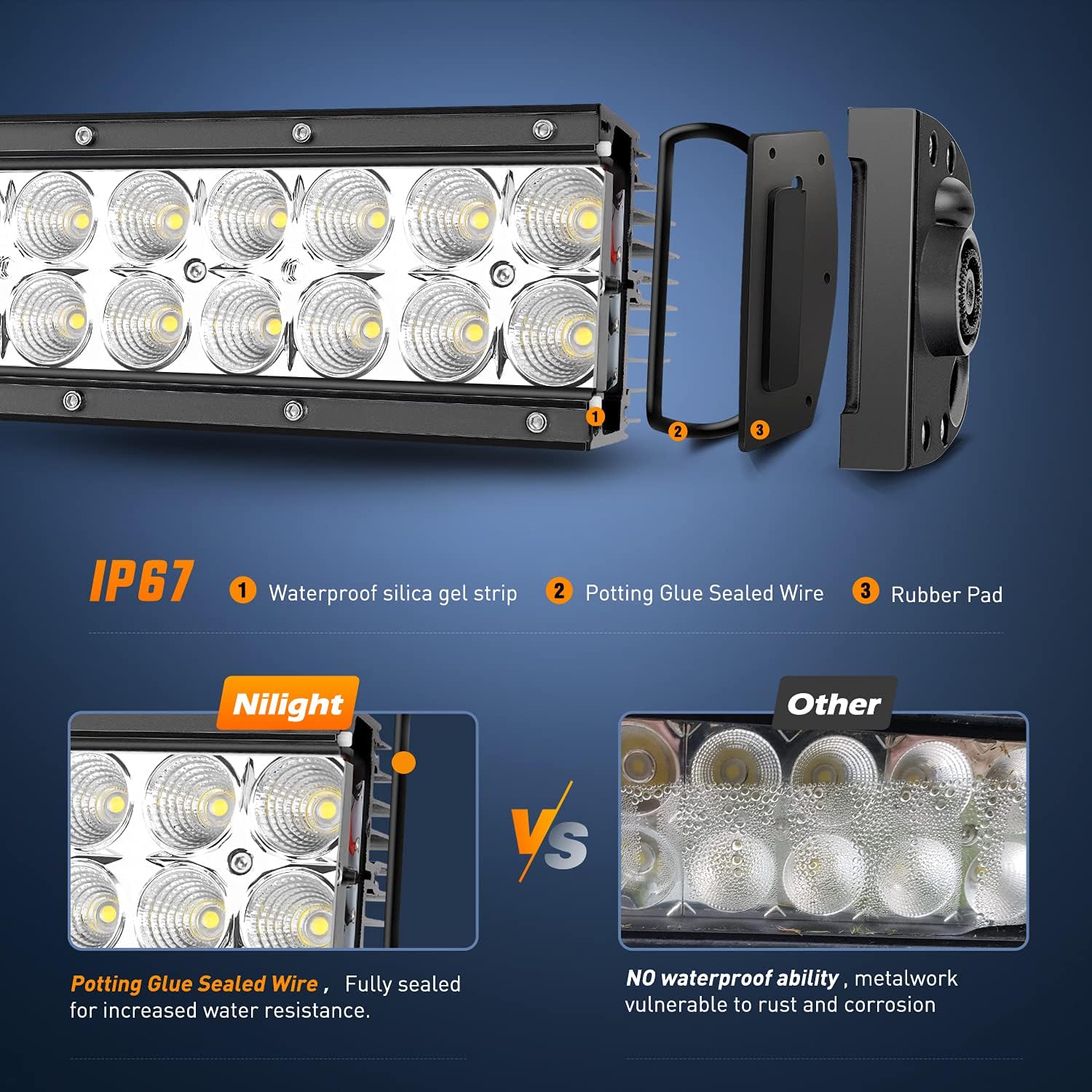 Thumbnail 3 de Nilight 32-Inch 180W LED Light Bar: Spot & Flood Combo with 5-Pin Rocker Switch Wiring Harness (ZH079)