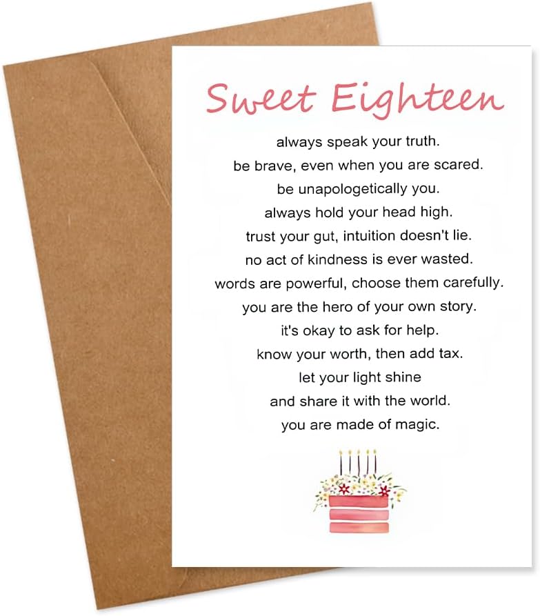 Detalle de Mimi Birthday Greeting Card, Folded Blank Card with Pink Hearts and Brown Envelope