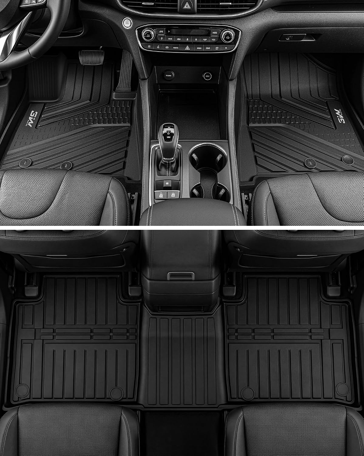 Thumbnail 3 de 3W Floor Mats & Cargo Liner for Hyundai Santa Fe Hybrid (2024-2026) – Full Set, All-Weather TPE