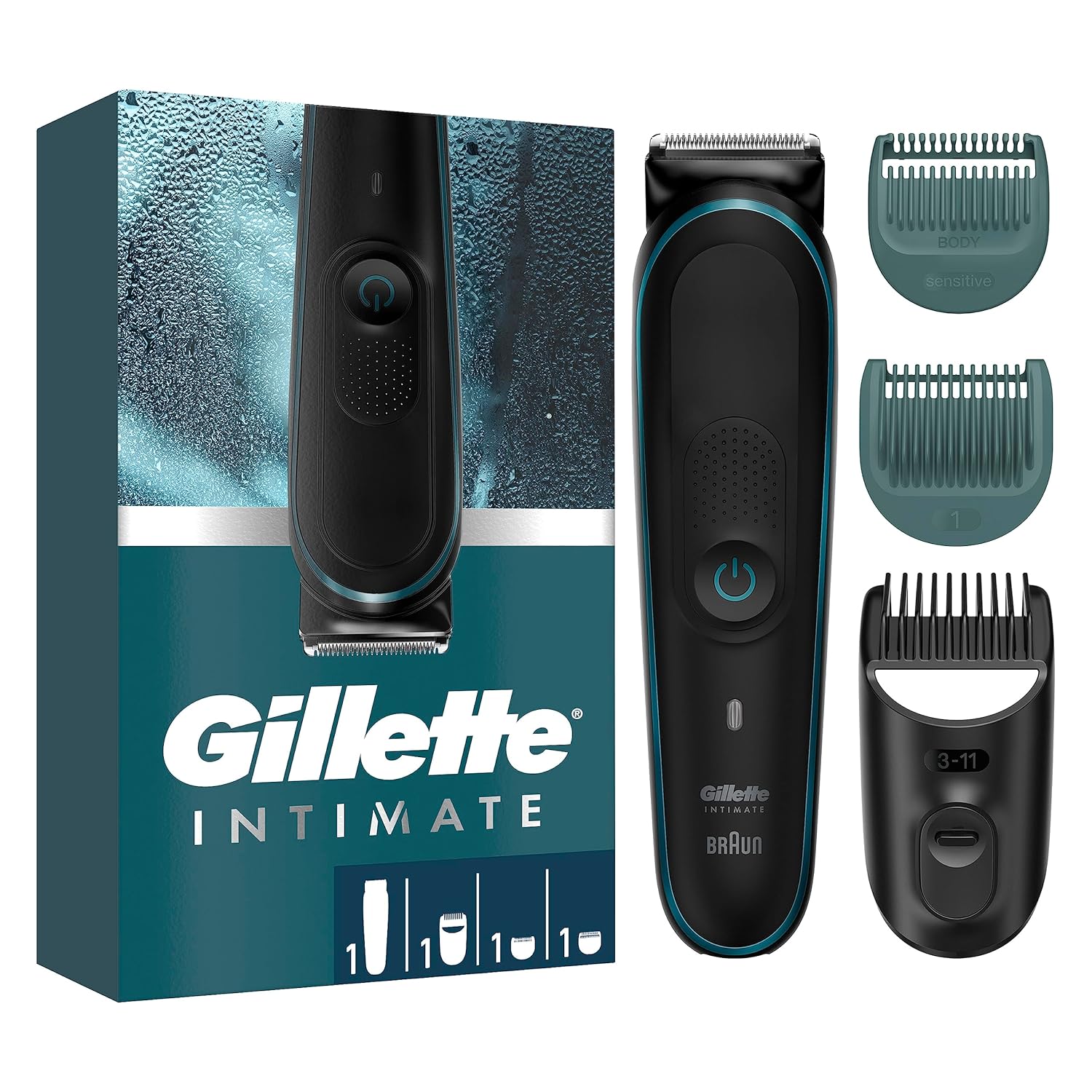 Detalle de Gillette Body & Intimate Elektrischer Körperrasierer i5 für Intimbereich – SkinFirst, kabellos & wasserdicht