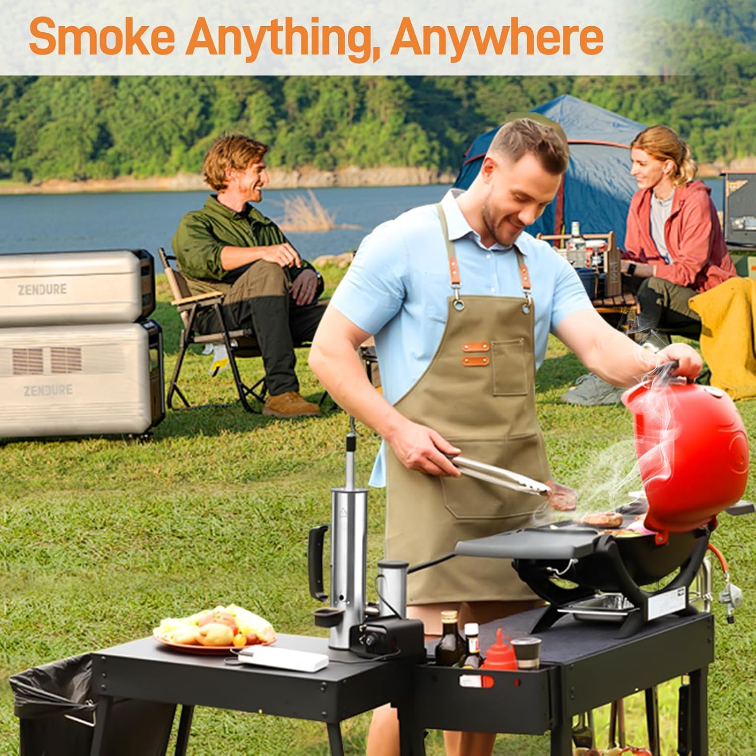 Detalle de Ueiticsk Electric Smoke Generator, Portable Cold/Hot Smoking with Adjustable Control