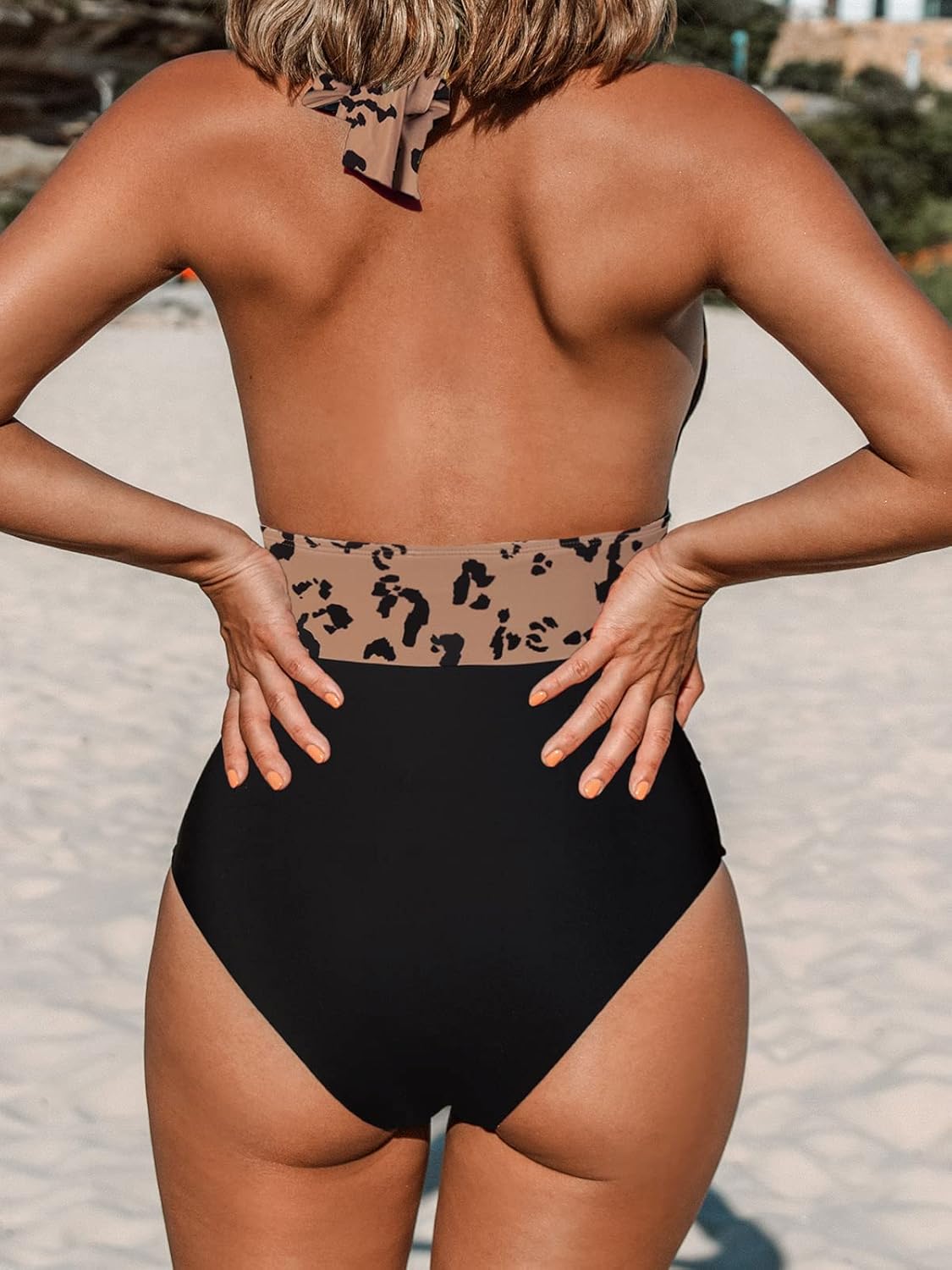 Thumbnail 1 de CUPSHE maillot de bain une pièce femme à dos nu et effet ventre plat