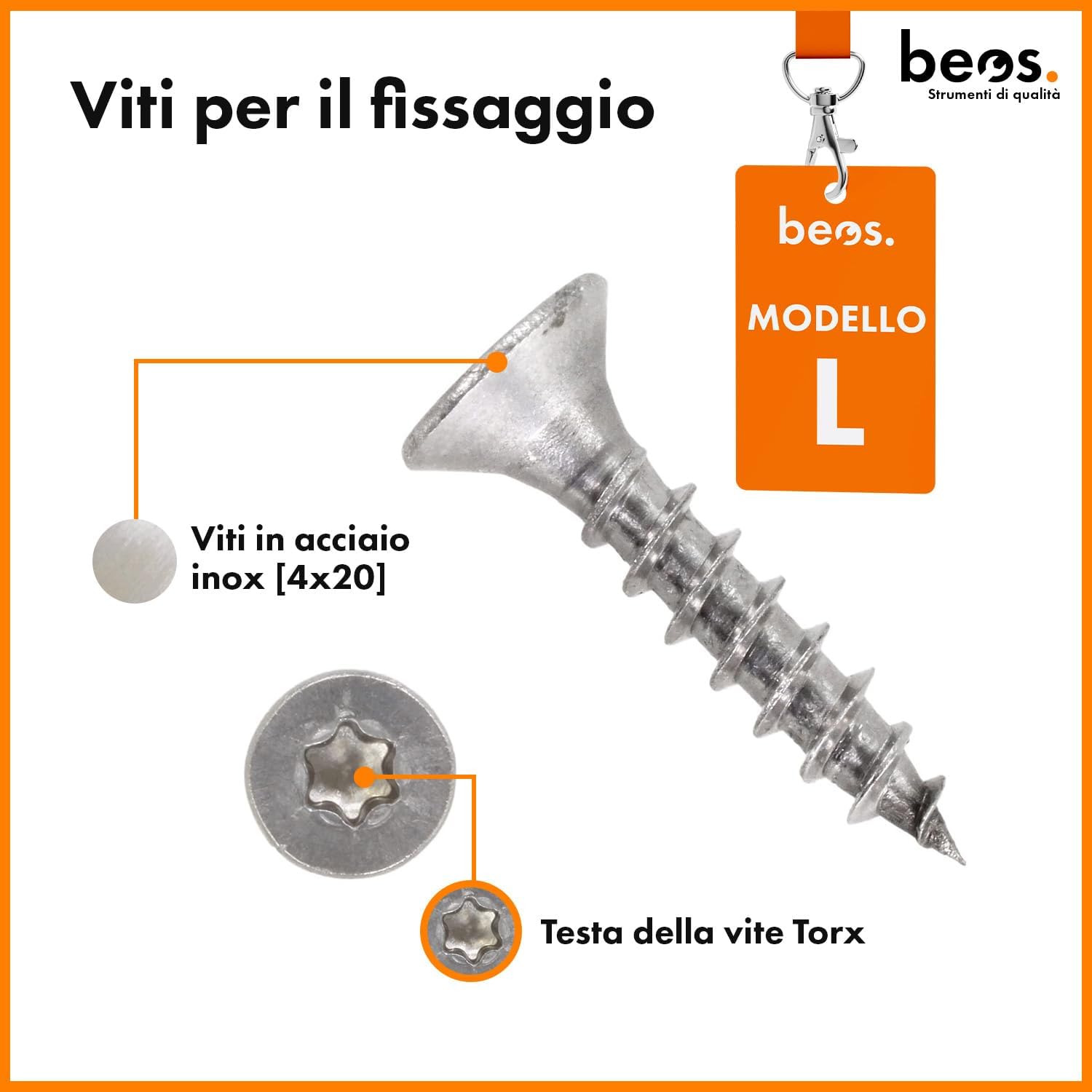 Thumbnail 4 de BEOS Puntali in Acciaio Inox per Worx Landroid L & Vision – 12 Viti in Acciaio Inox, lucidati