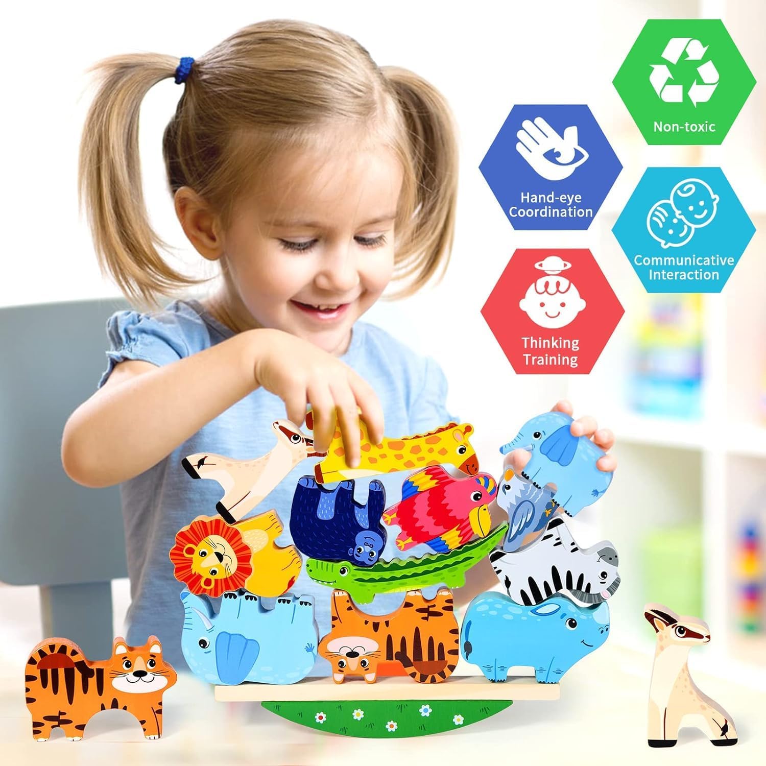 Thumbnail 4 de Maxricus Montessori Stacking Toy for 1 2 3 Year Olds