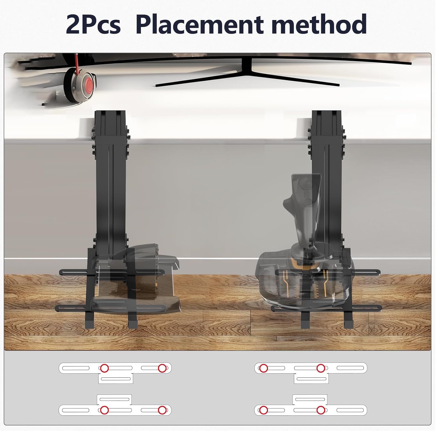 Thumbnail 2 de DIWANGUS Hotas Desk Mount for Thrustmaster T.16000M / Warthog – 2-Pack