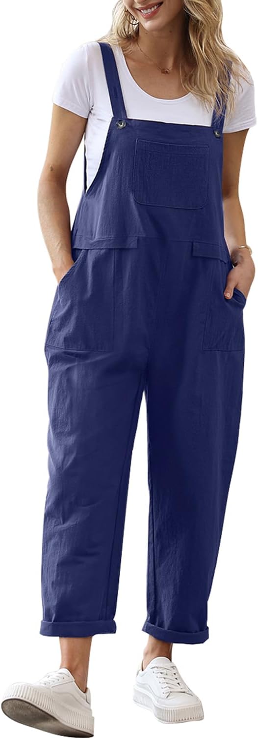 Thumbnail 6 de YESNO Women's Dungarees Loose Casual Sleeveless Jumpsuit (PV9UK)