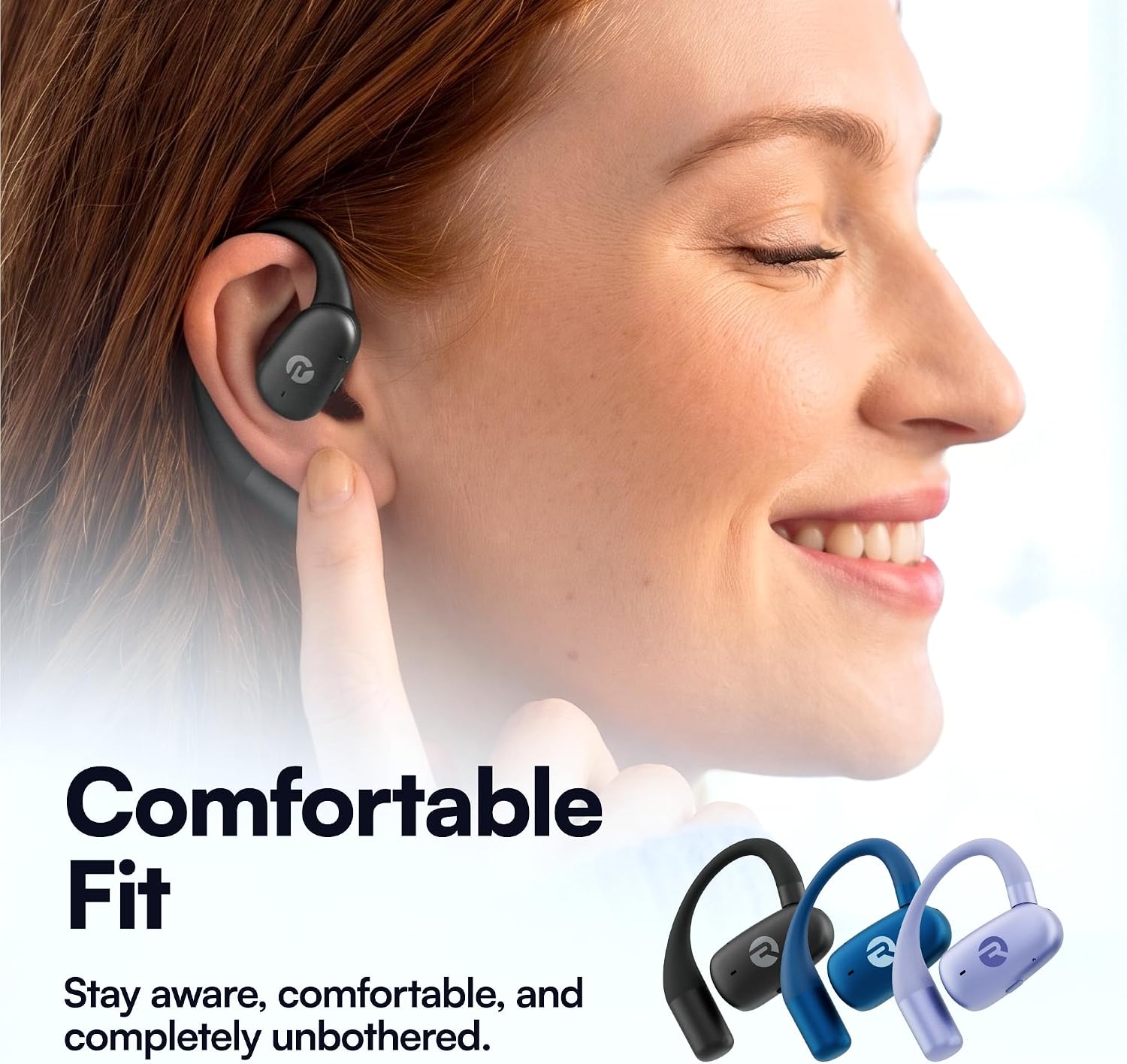 Detalle de Raycon RBO715-26E-BLA Everyday Open-Ear Earbuds, Bluetooth 6.0, IPX5