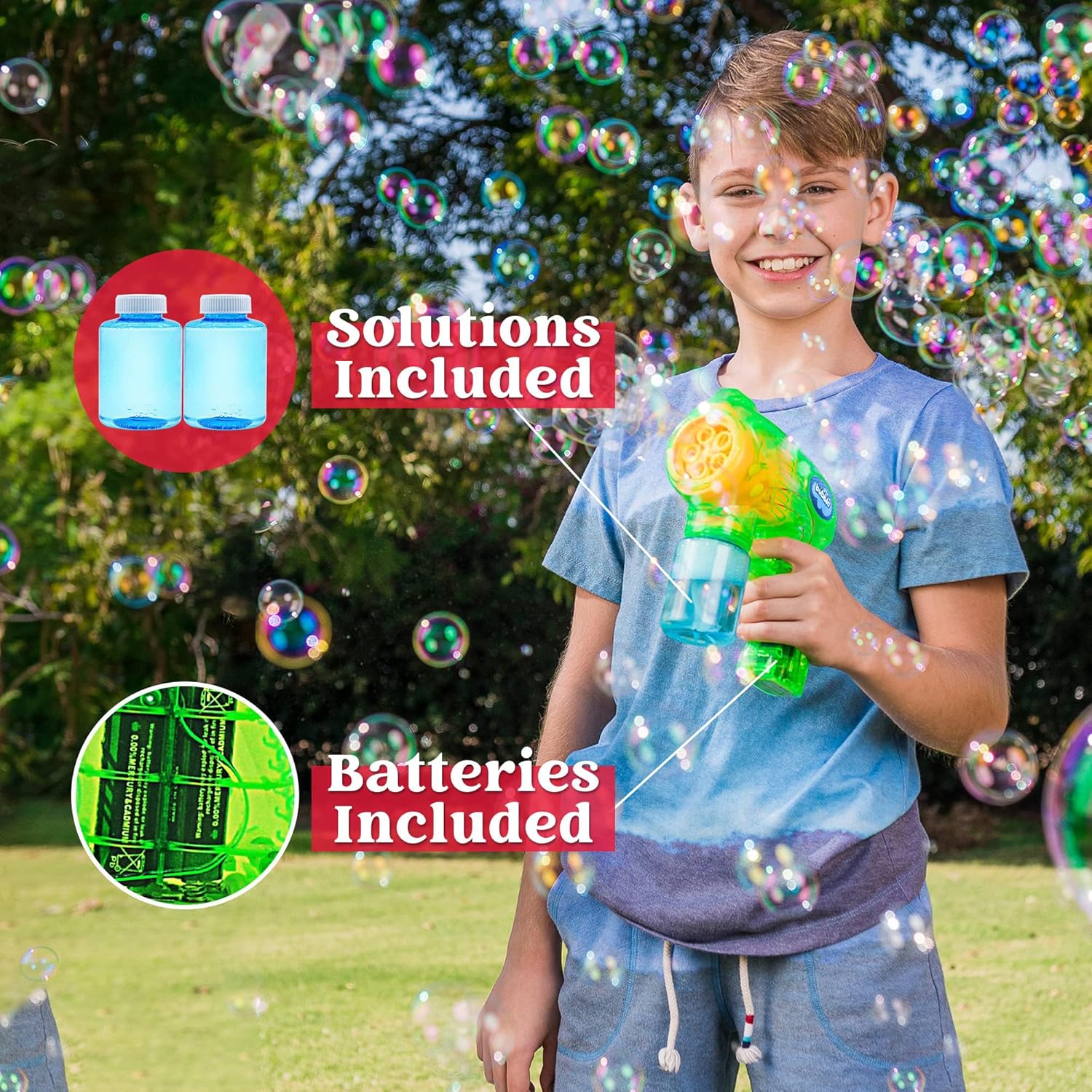 Thumbnail 3 de JOYIN 2 Bubble Guns Blaster Kit with 2 Solution for Kids