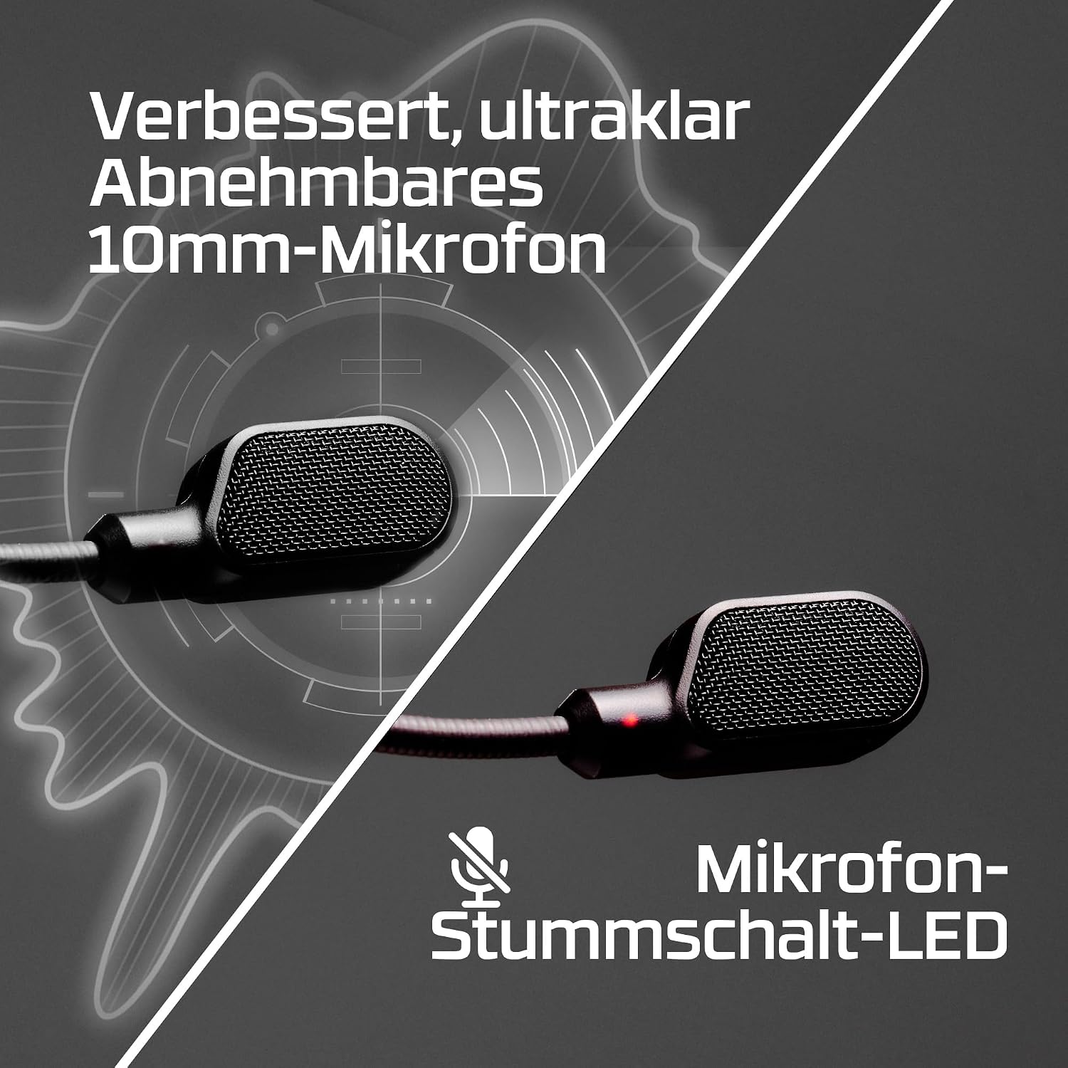 Detalle de HyperX Cloud III Gaming-Headset kabelgebunden mit 53-mm-Treibern, DTS und Noise-Cancelling-Mikrofon (Schwarz/Rot)