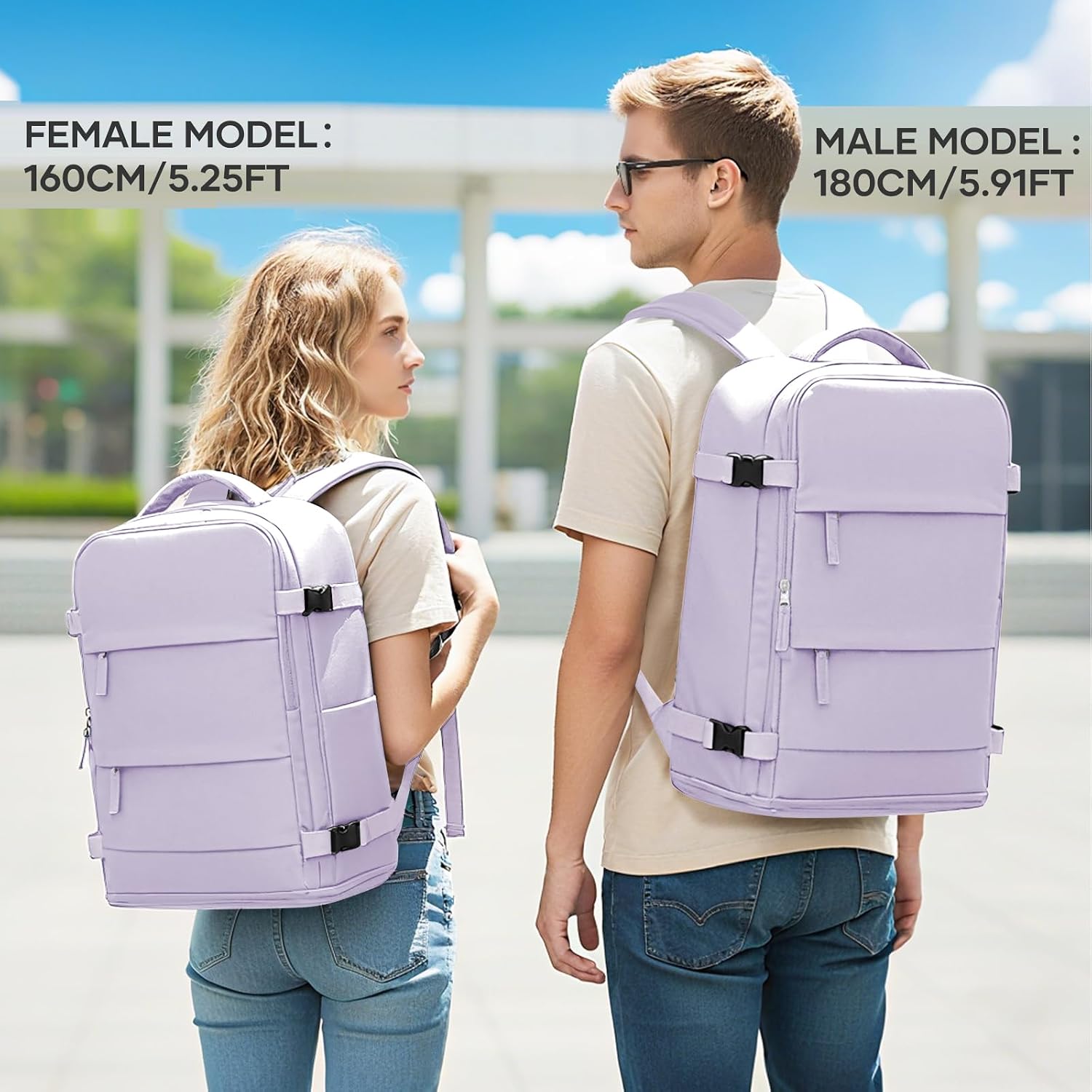 Detalle 2 de coowoz Large Travel Backpack 15.6 Inch