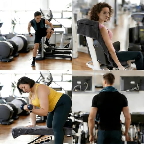 Thumbnail 7 de GESTAND Gym Handtuch 2er Set – Microfaser Fitnesshandtücher 120 x 50 cm mit Reißverschlusstasche