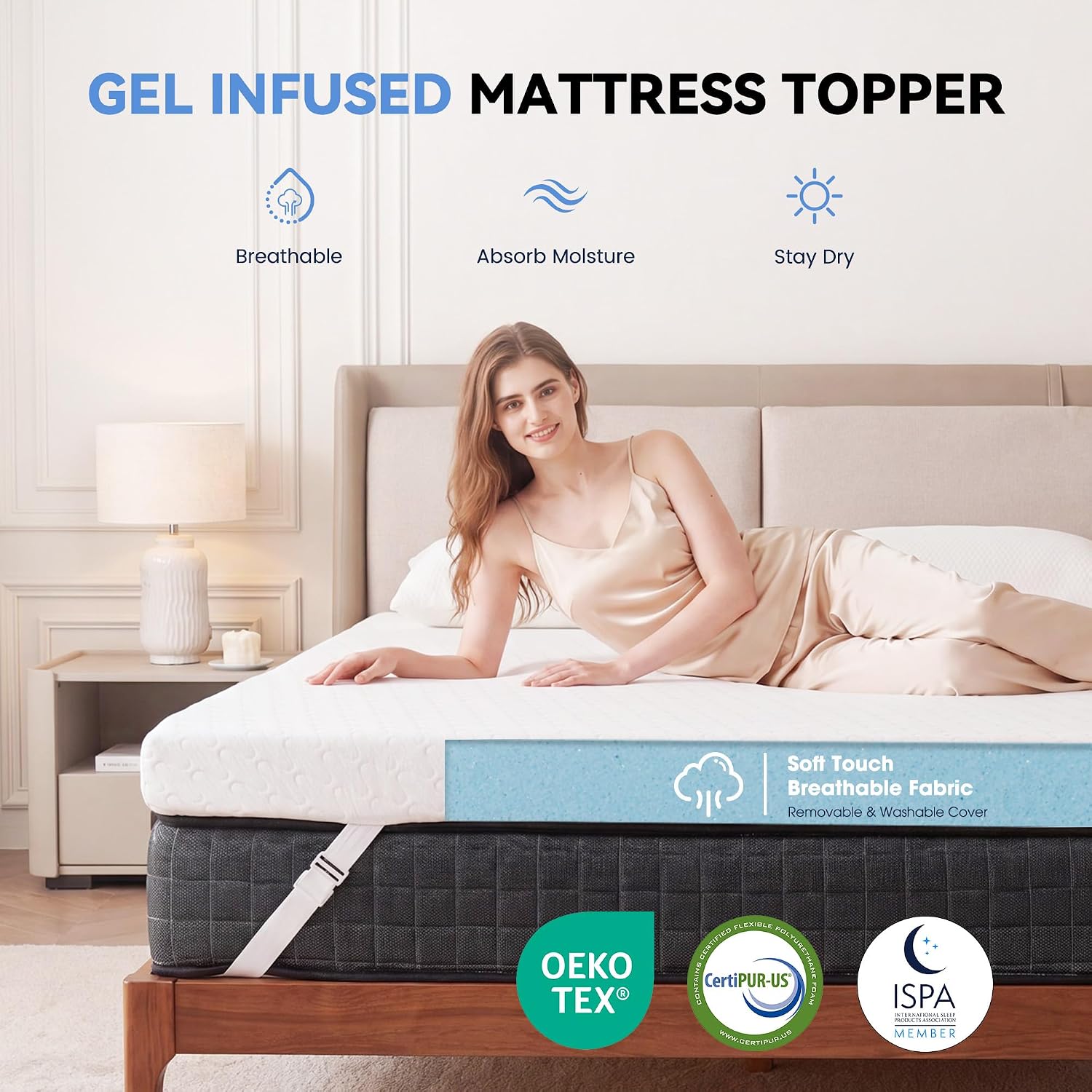 Thumbnail 6 de DOPEDIO Memory Foam Topper 7,5 cm 180x200