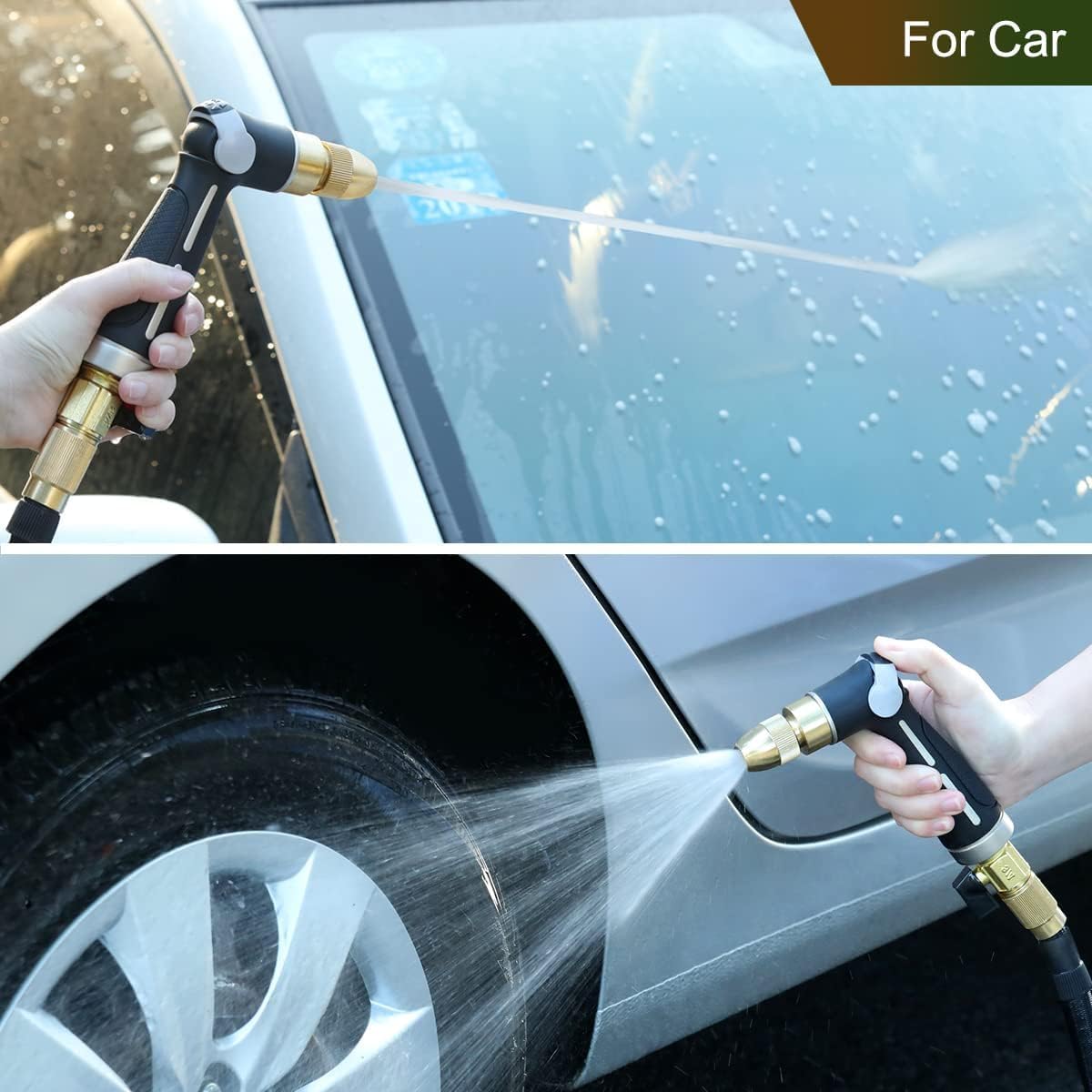 Thumbnail 5 de FANHAO pistola per irrigazione da giardino ad alta pressione con tubo in metallo e 4 modelli di spruzzo