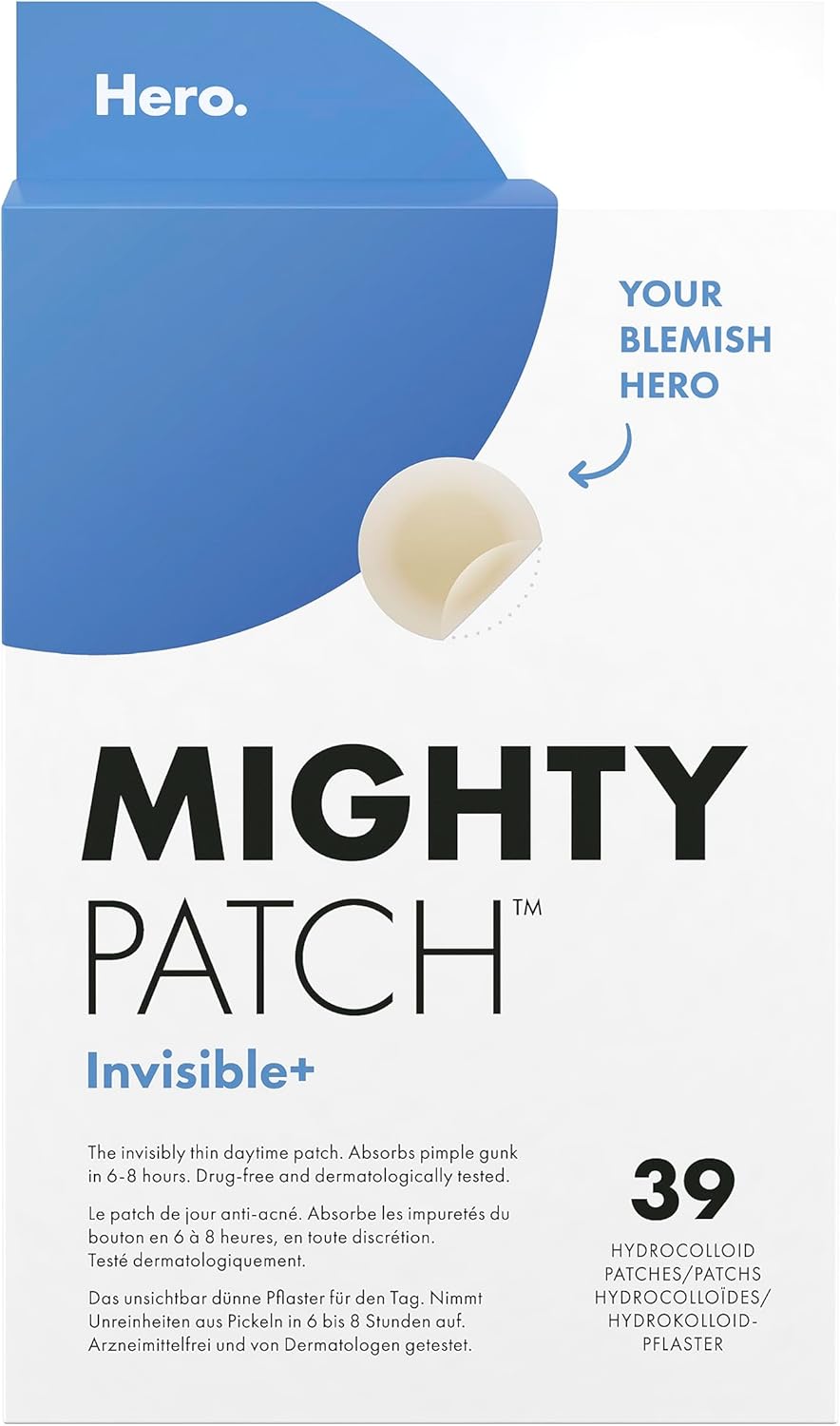Hero Cosmetics Mighty Patch Invisible+ 39 patchs 🩹