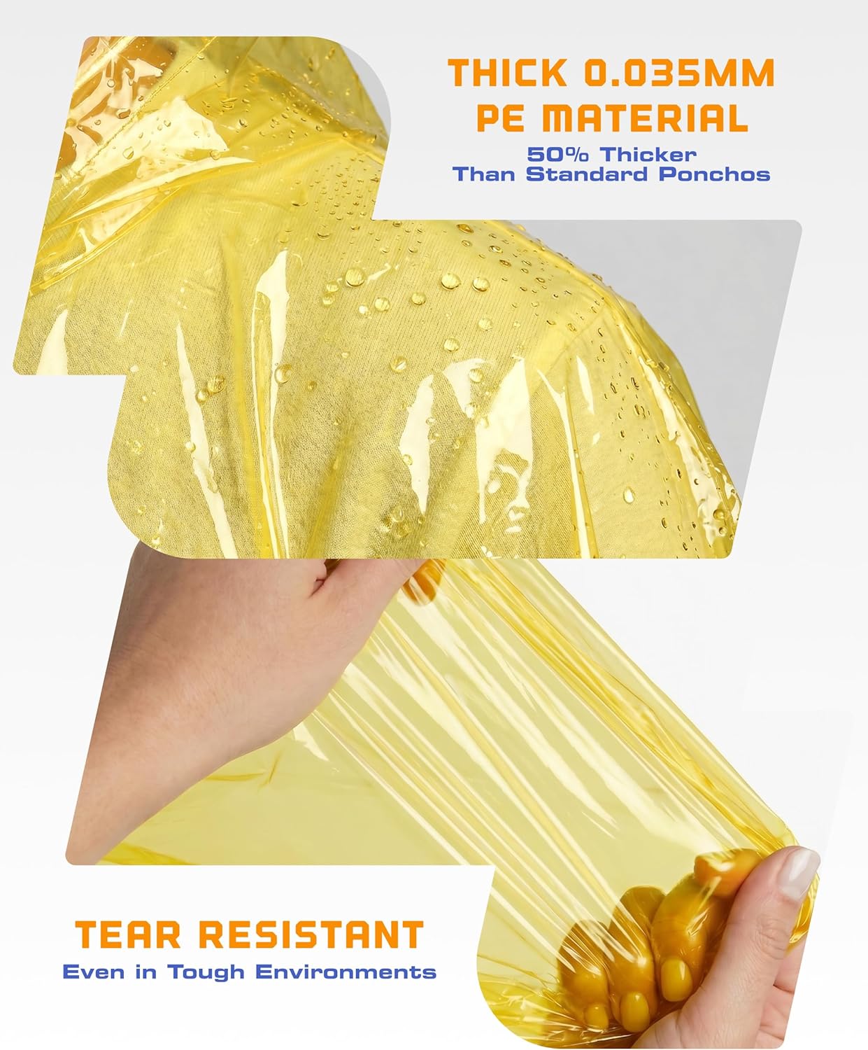 Thumbnail 1 de Hagon PRO Disposable Rain Ponchos for Adults (5 Pack)