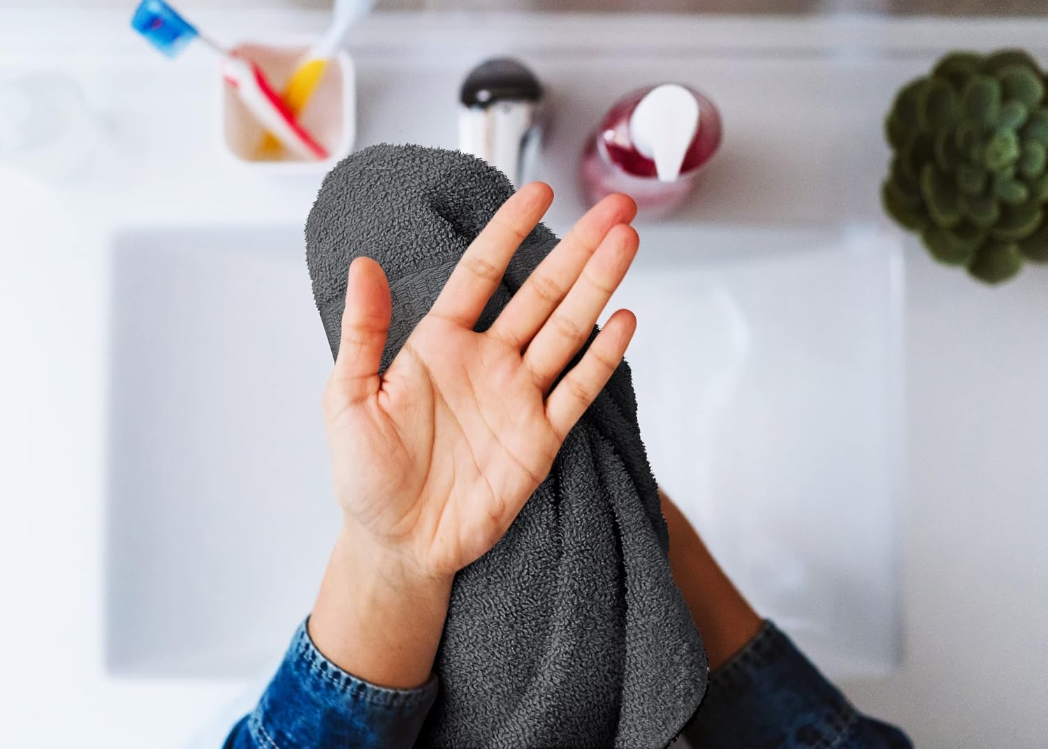 Thumbnail 6 de Utopia Towels UTLUX1313GRAY12 Washcloths, 12-Pack, Grey, 600 GSM Cotton